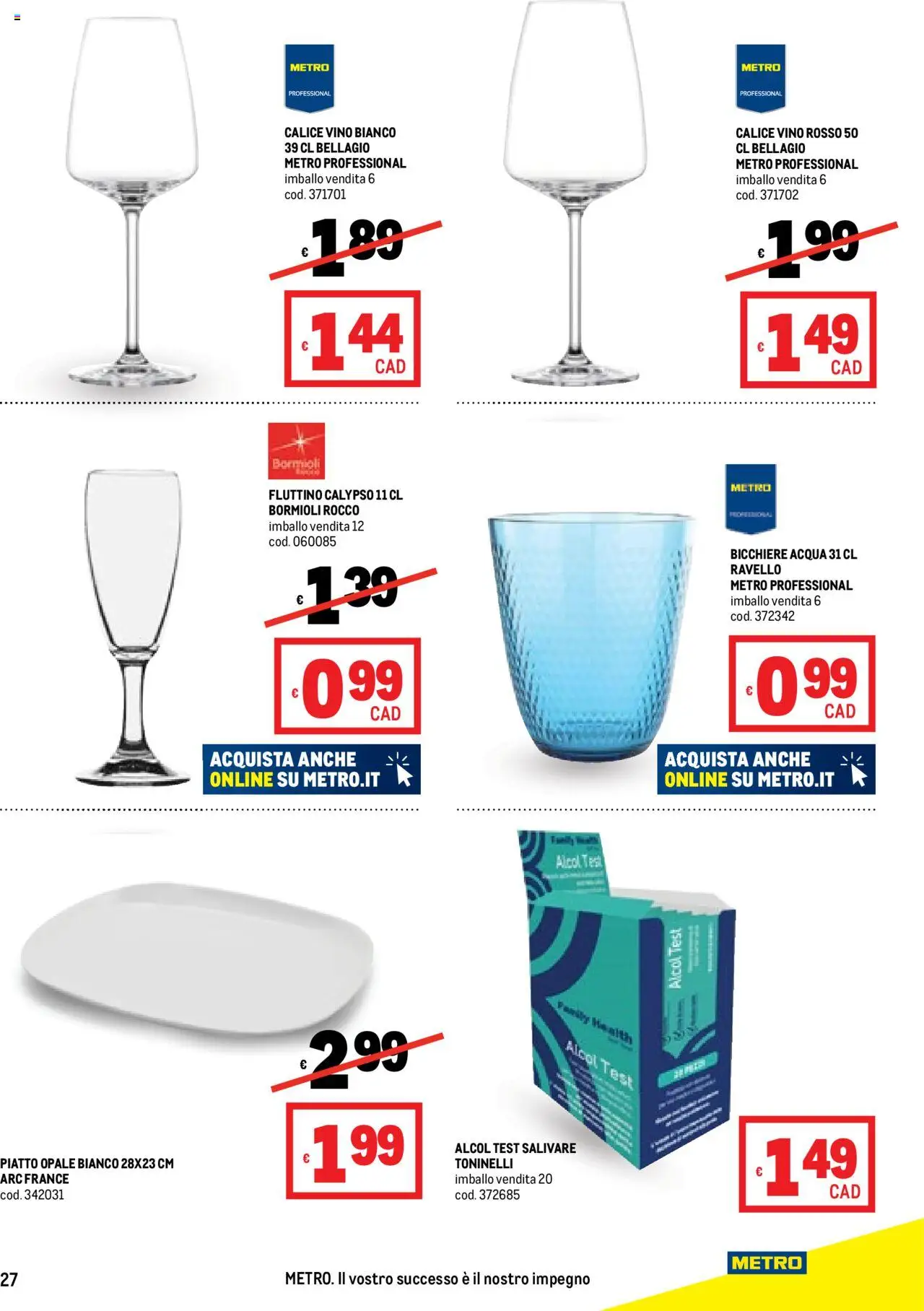 Volantino Metro del 14.08.2025 | Pagina: 27 | Prodotti: Acqua, Vino, Metro, Vino rosso