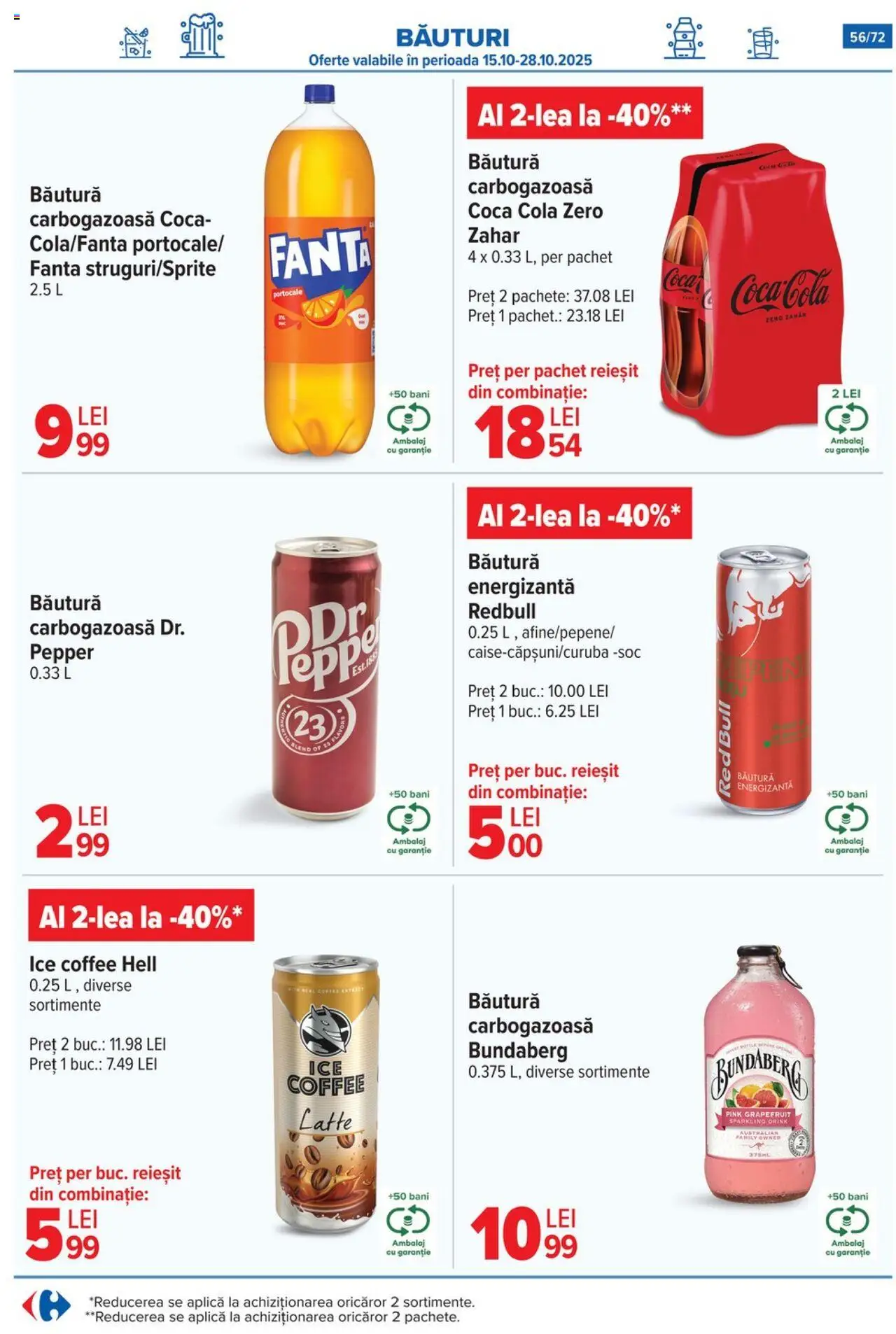 Noul catalog Carrefour – valabil de la 15.10.2025 | Pagină: 58 | Produse: Köpek Sabunu, Amerikan servis, Băutură energizantă, Zahăr