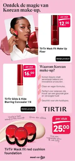 TirTir Mask fit red cushion foundation, Mask fit red cushion foundation - Voorbeeld van een folder van Etos, geldig van 06.04.2026 | Pagina: 4 | Producten: Foundation, Make up, Concealer