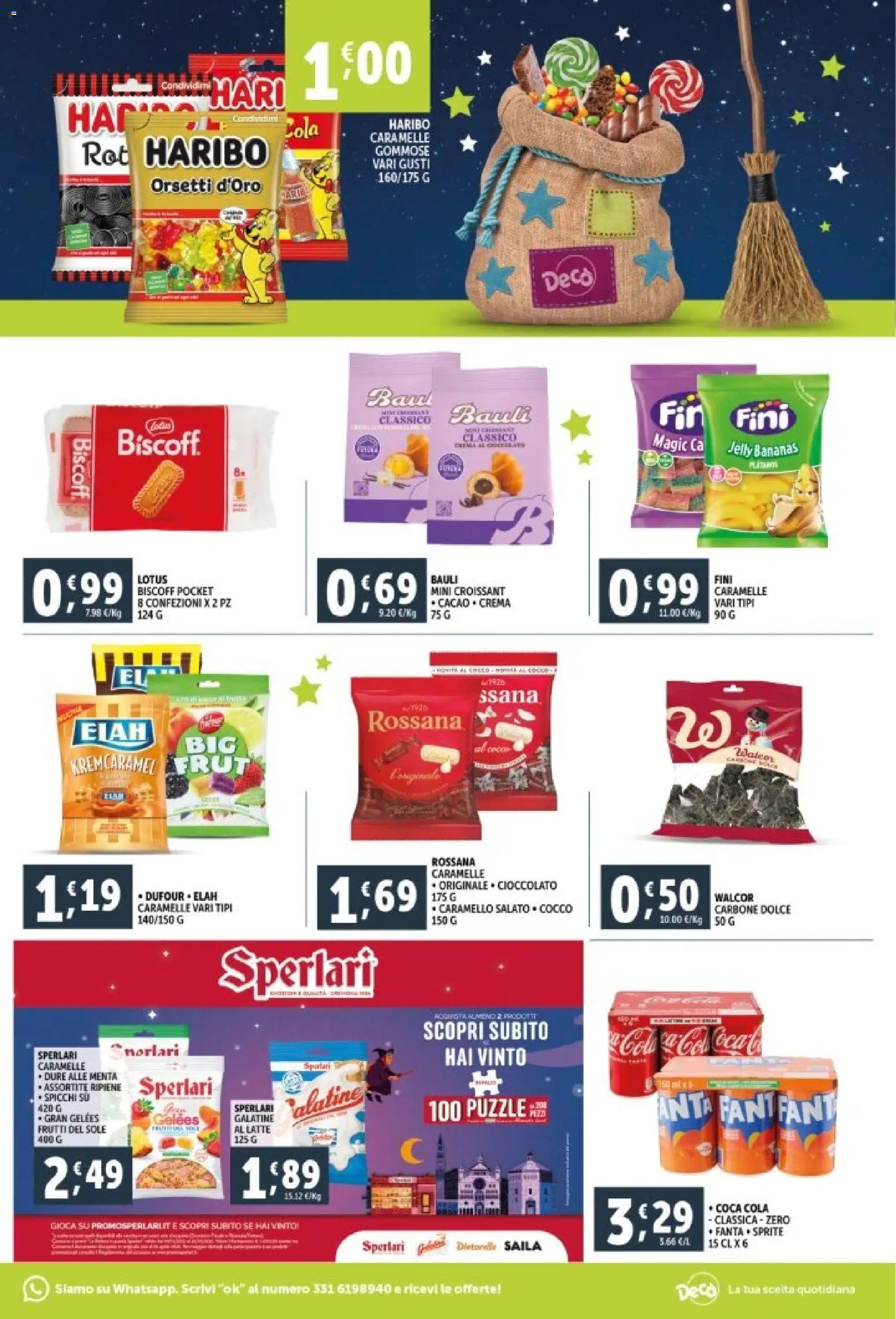 Volantino Decò del 29.12.2025 | Pagina: 15 | Prodotti: Cioccolato, Latte, Menta, Coca Cola