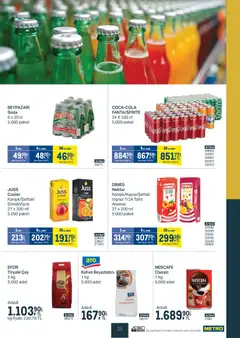 11.03.2026 tarihinden itibaren geçerli olan Metro kataloğu önizlemesi | Sayfa: 25 | Ürünler: Kahve, Ananas, Tahıl, Maden suyu