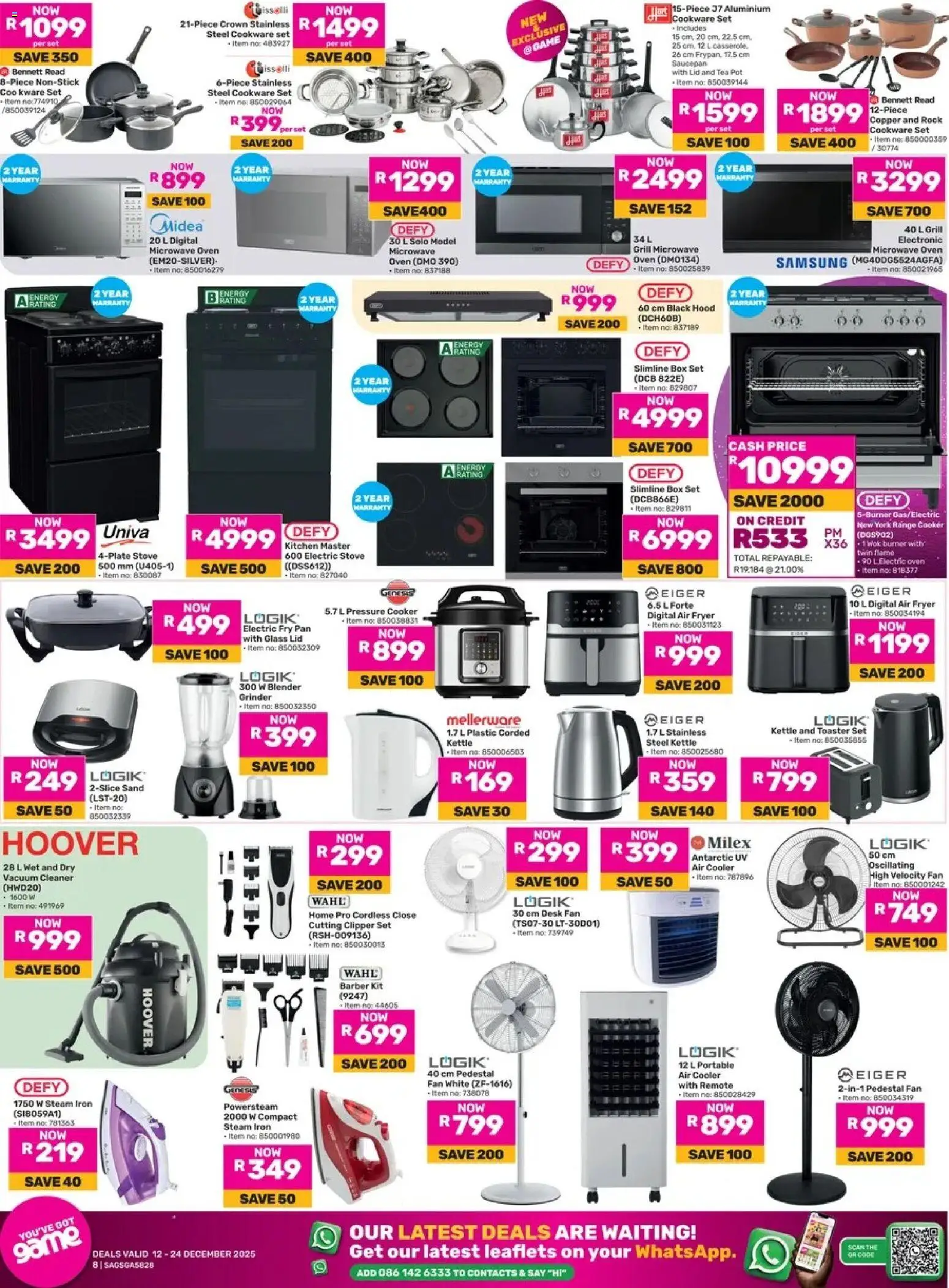 Game Catalogue vol. 2 valid from 12.12.2025 | Page: 8 | Products: Tea, Toaster, Fan, Oven