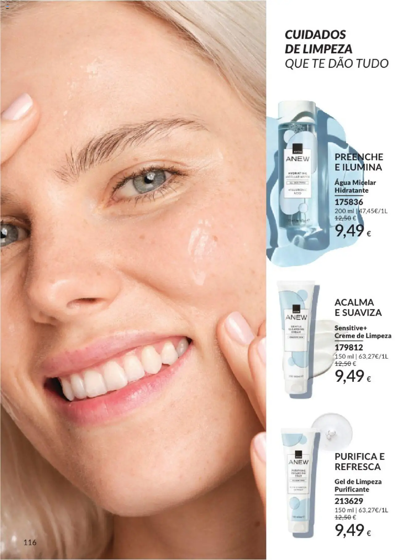 Catálogo Avon Campanha 8 │ válido de 01.08.2025 | Página: 116 | Produtos: Agua, Água micelar, Creme, Gel de limpeza