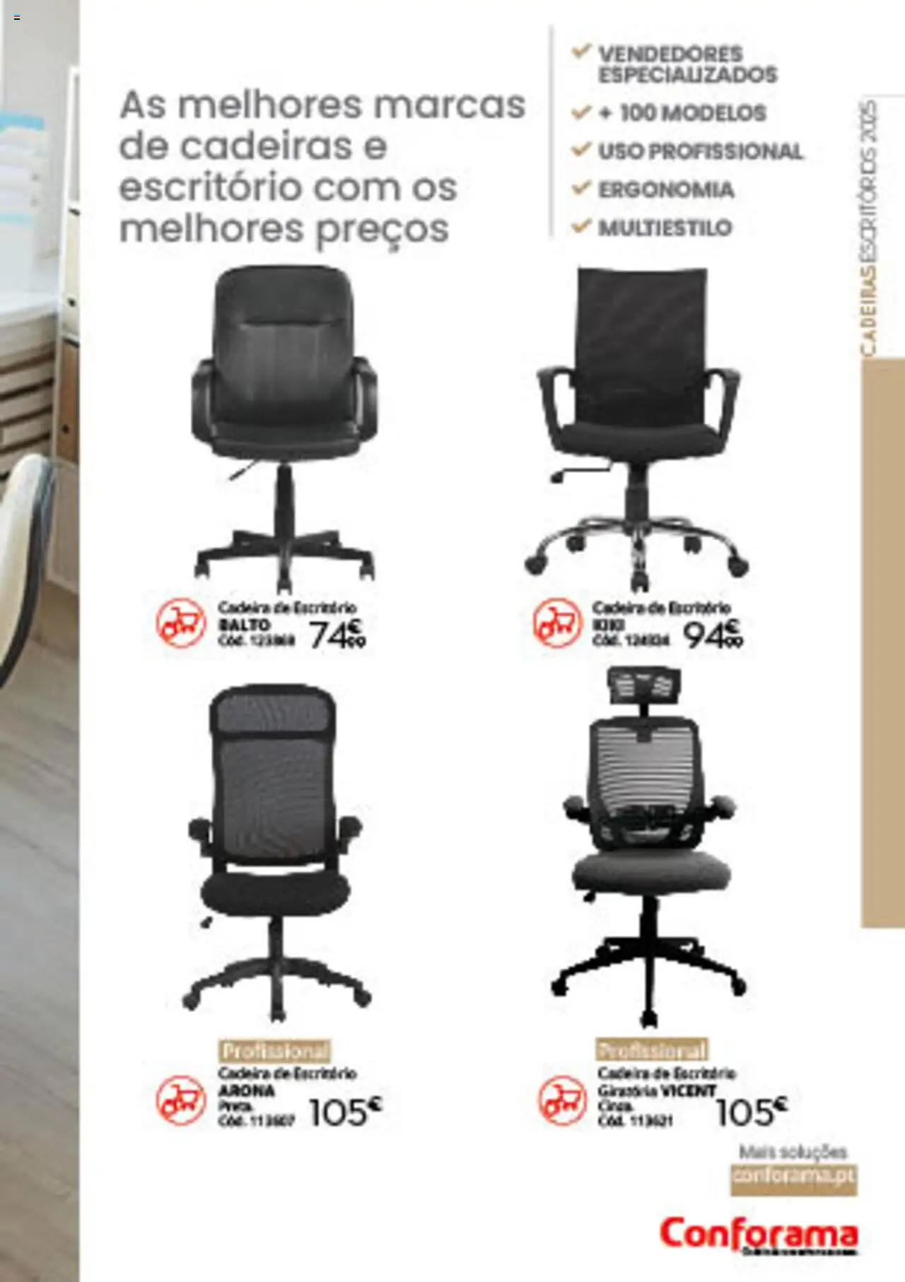 Conforama folheto │ válido de 13.08.2025 | Página: 7 | Produtos: Cadeiras, Cadeira de escritório, Cadeira