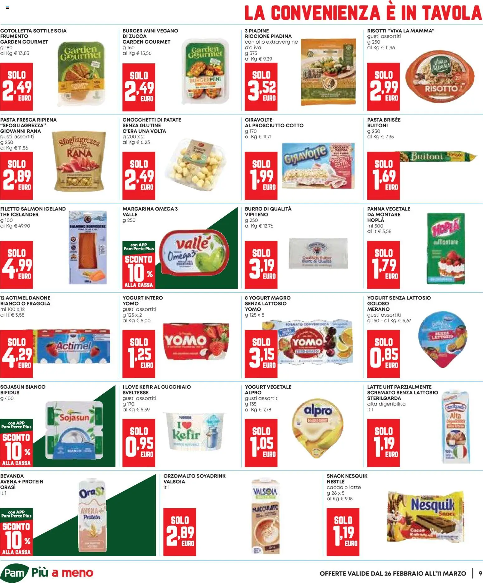 Volantino Panorama del 26.02.2026 | Pagina: 9 | Prodotti: Prosciutto, Zucca, The, Piadina