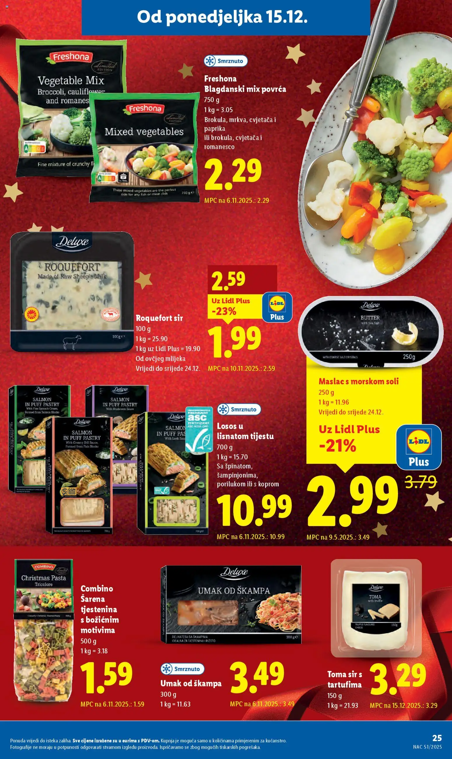 Lidl katalog | vrijedi od 15.12.2025 | Stranica: 25 | Proizvodi: Rižoto, Maslac, Umak, Pasta
