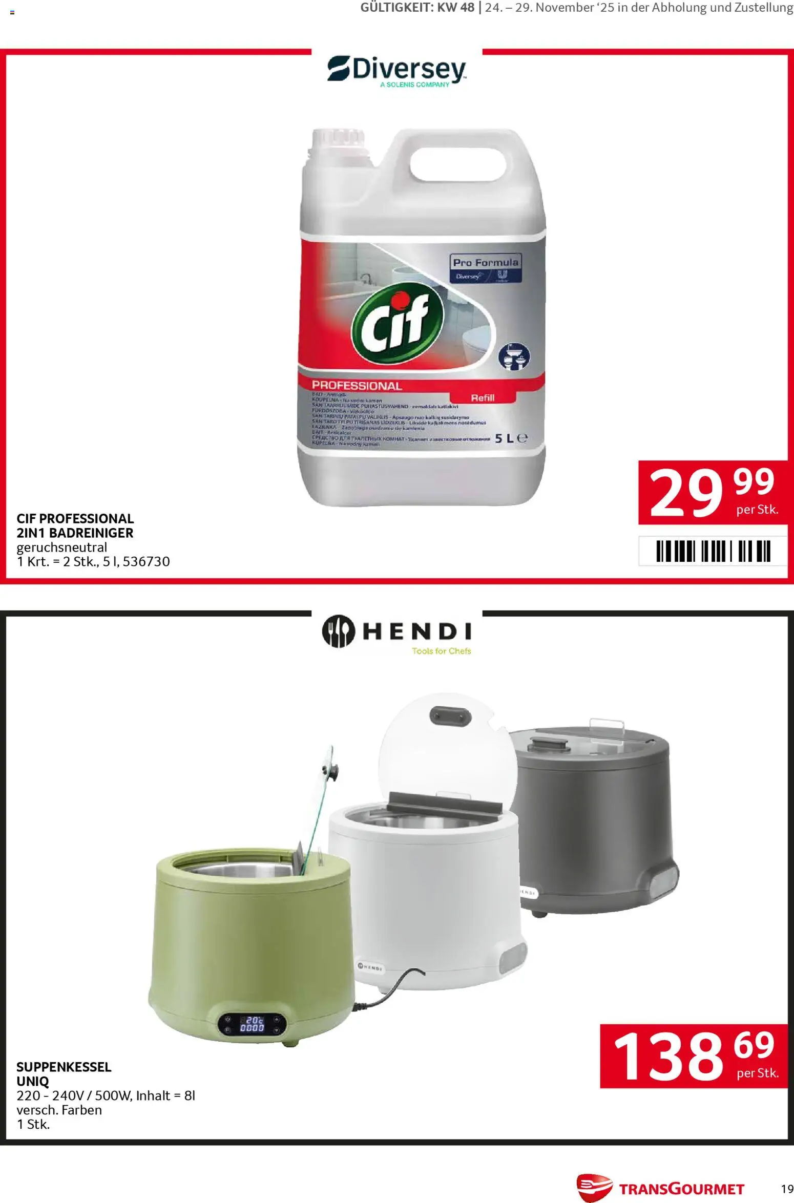 Transgourmet Markenfestwoche gültig ab 24.11.2025 | Seite: 19 | Produkte: Bad