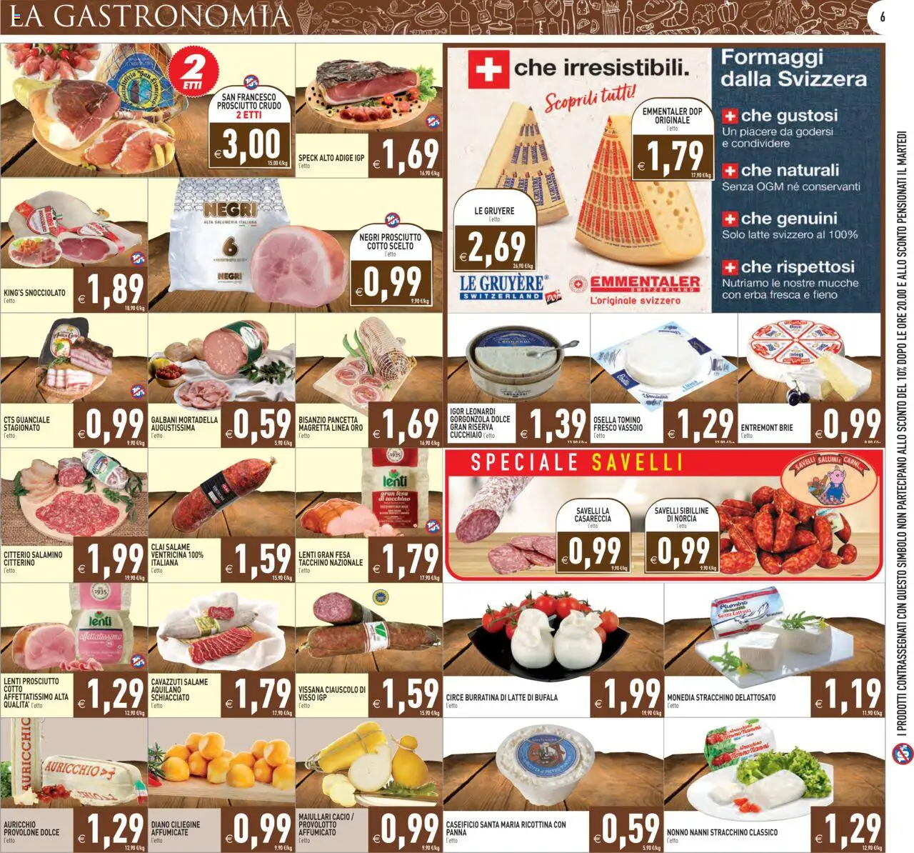 Volantino PIM Supermercati del 13.06.2025 | Pagina: 6 | Prodotti: Speck, Provolone, Pancetta, Ricotta