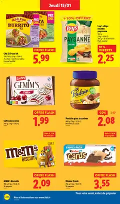 LIDL - Prévisualisation de M&M's biscuits, 198 g (1 kg = 10,56 €). 10 paquets valide à partir de 15.01.2026 | Page: 18