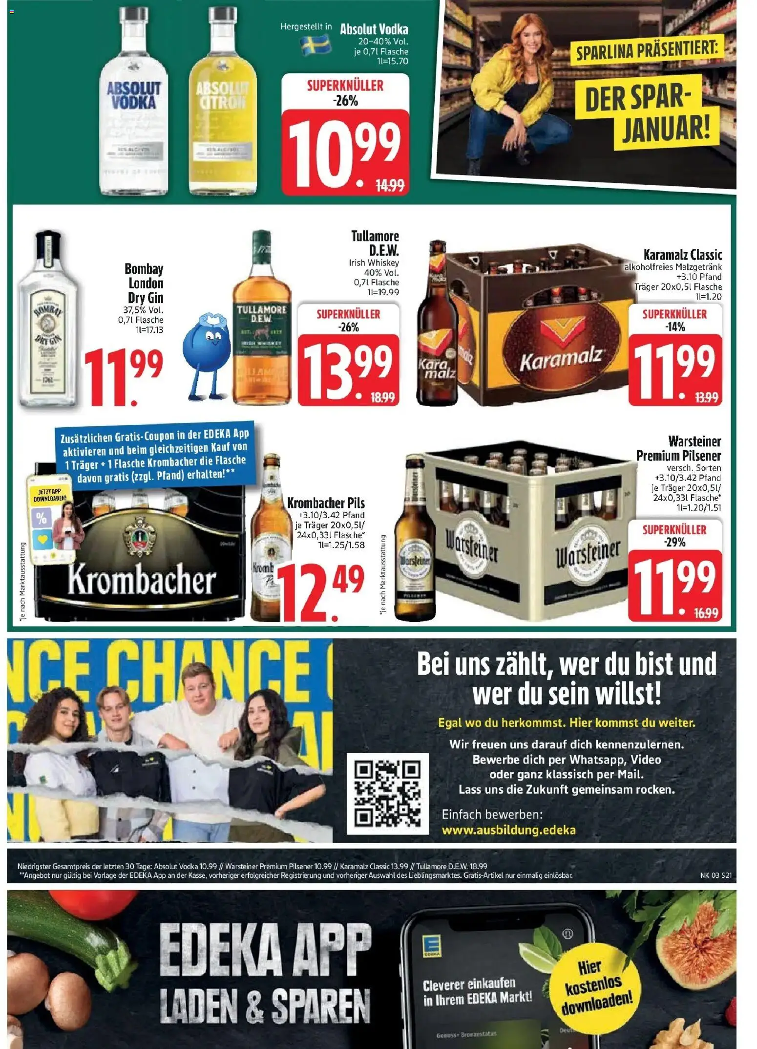 Edeka prospekt Inning/Ammersee	 – gültig ab 11.01.2026 | Seite: 23 | Produkte: Pils, Warsteiner, Gin, Whiskey