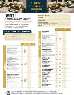 E.Leclerc - Prévisualisation de E.Leclerc Carte traiteur festive valide à partir de 02.12.2025 | Page: 64 | Produits: Ris de veau, Chapon, Riz, Saumon