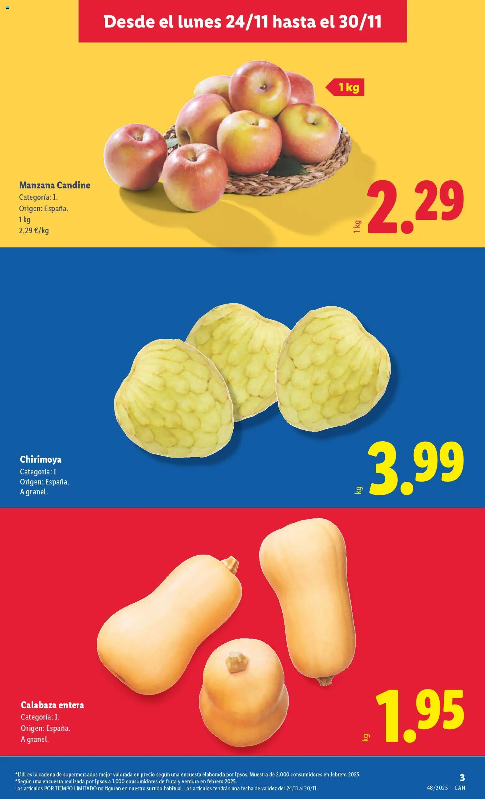 Lidl - Canarias  │ válido desde el 24.11.2025 | Página: 3 | Productos: Πράσινο τσάι, Manzana, Apple