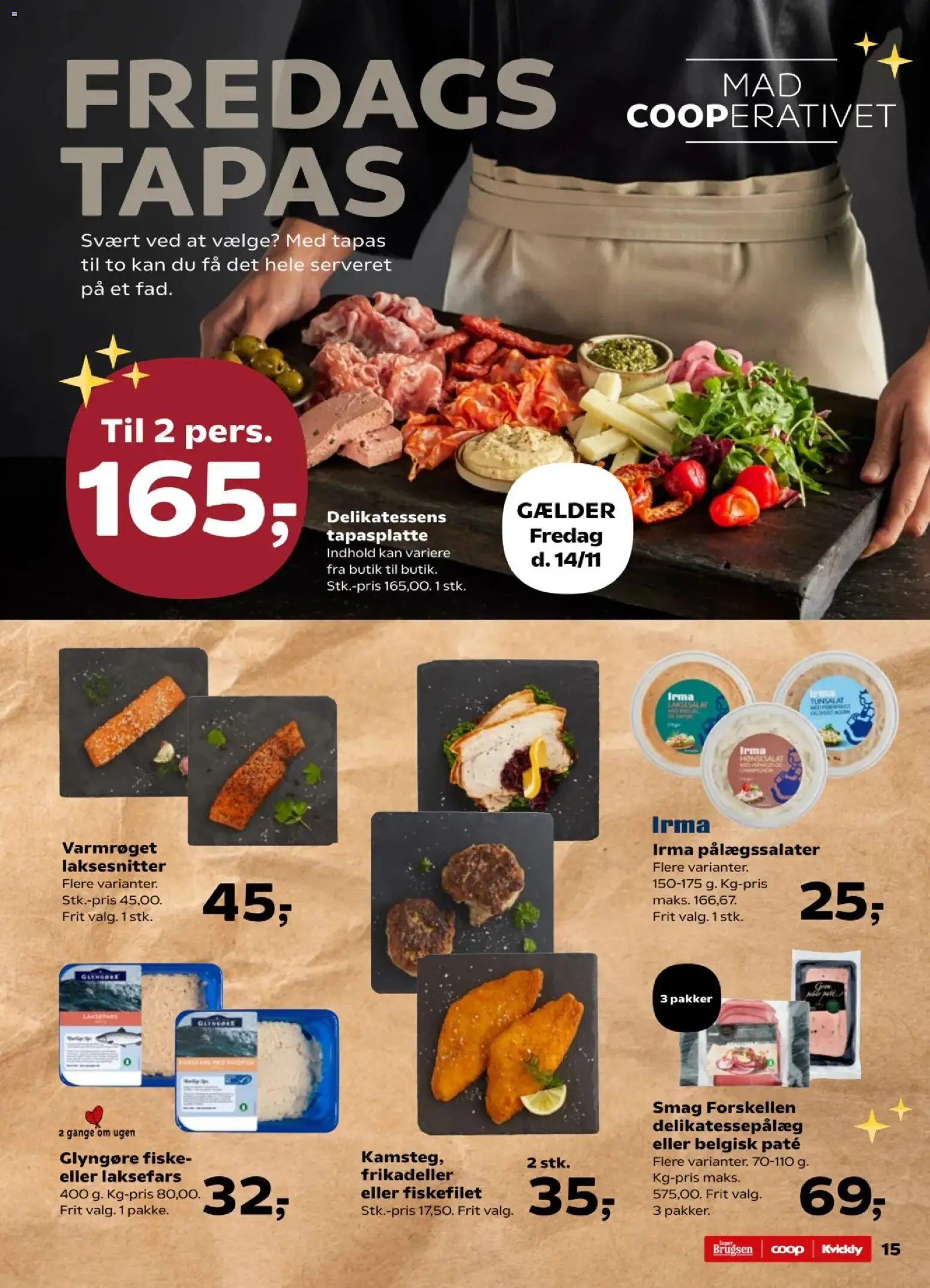 Kvickly tilbudsavis – gyldig fra 14.11.2025 | Side: 15 | Produkter: Paté, Frikadeller