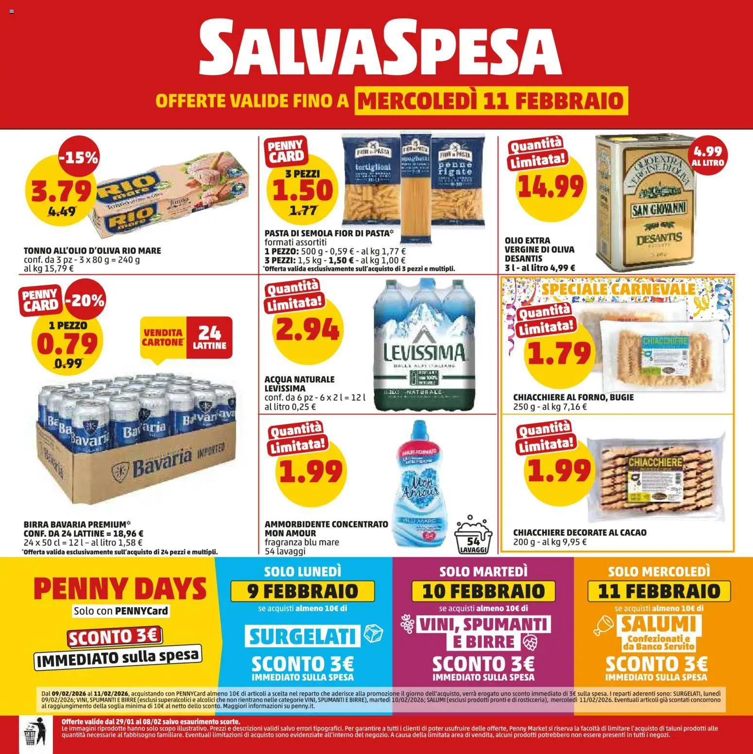 Volantino PENNY del 29.01.2026 | Pagina: 20 | Prodotti: Acqua, Olio, Acqua naturale, Tonno