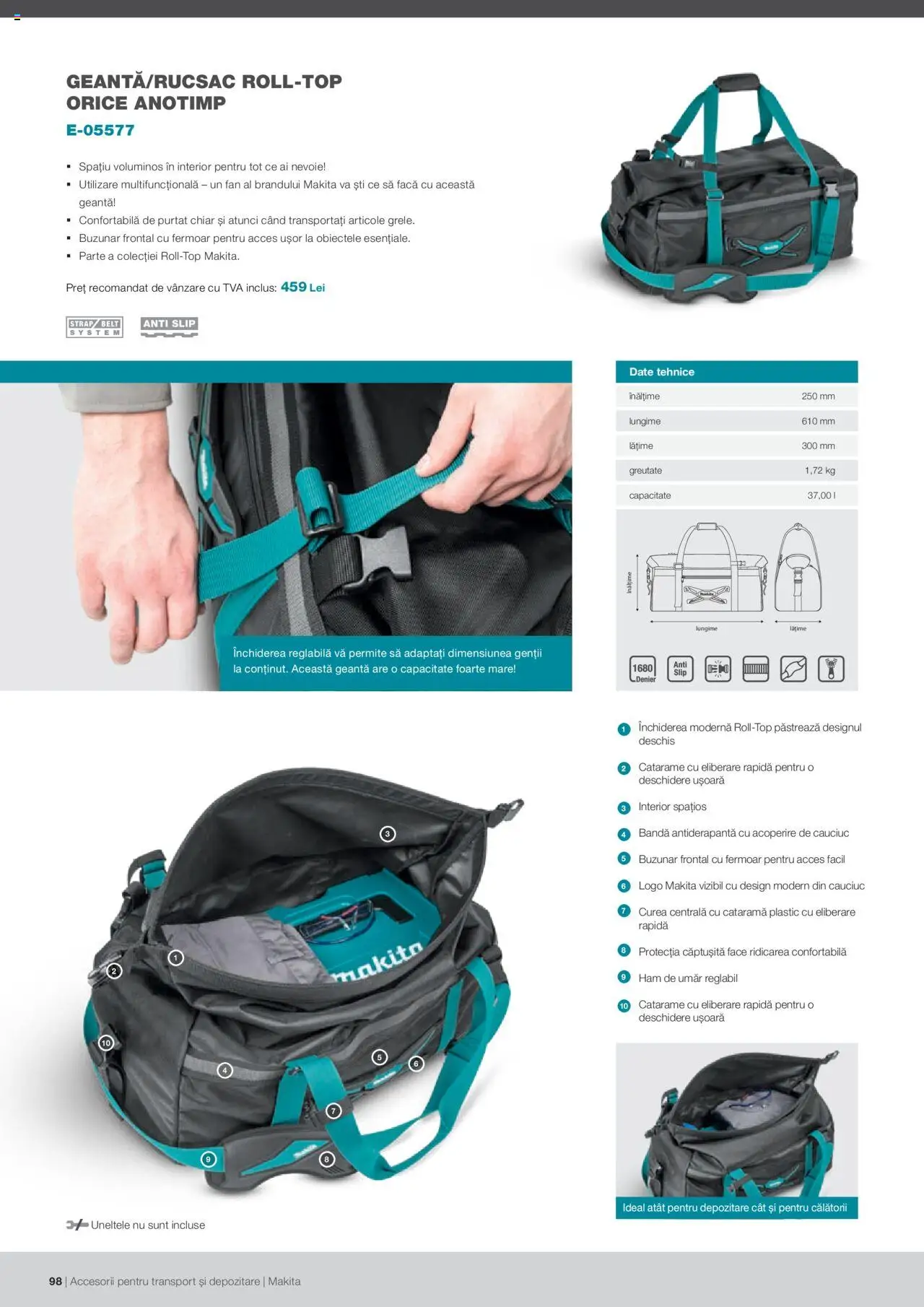 Makita catalog - Accesorii pentru transport si depozitare   – valabil de la 06.09.2021 | Pagină: 98