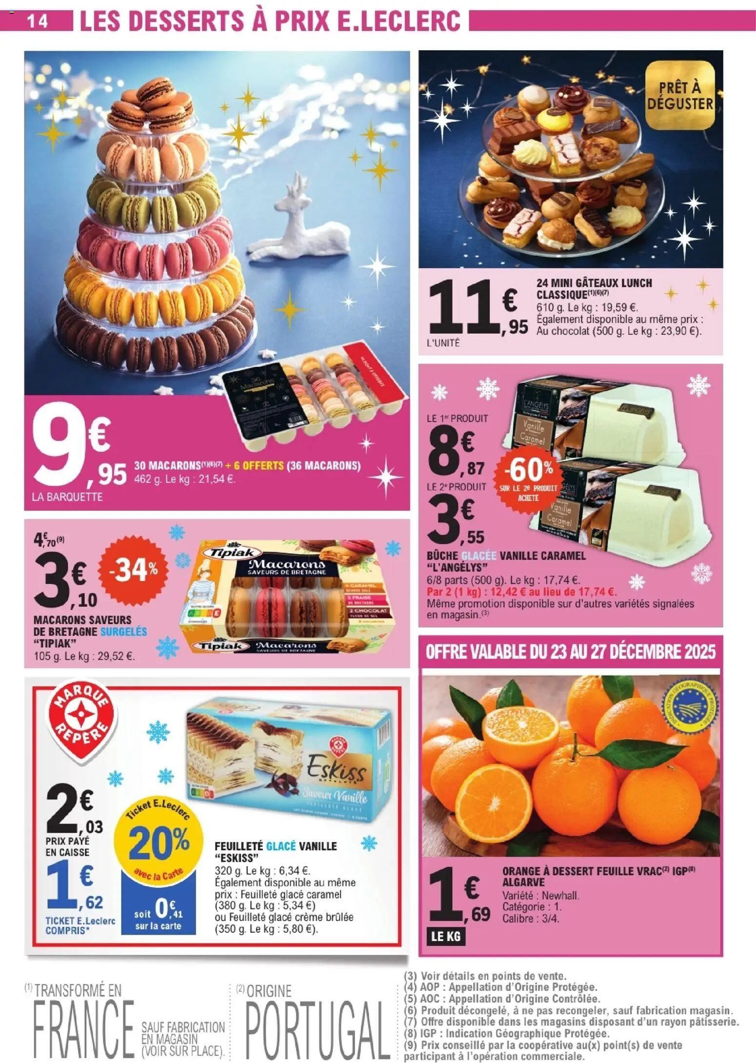 {H1} | Page: 14 | Produits: Fraise, Macarons, Chocolat, Crème