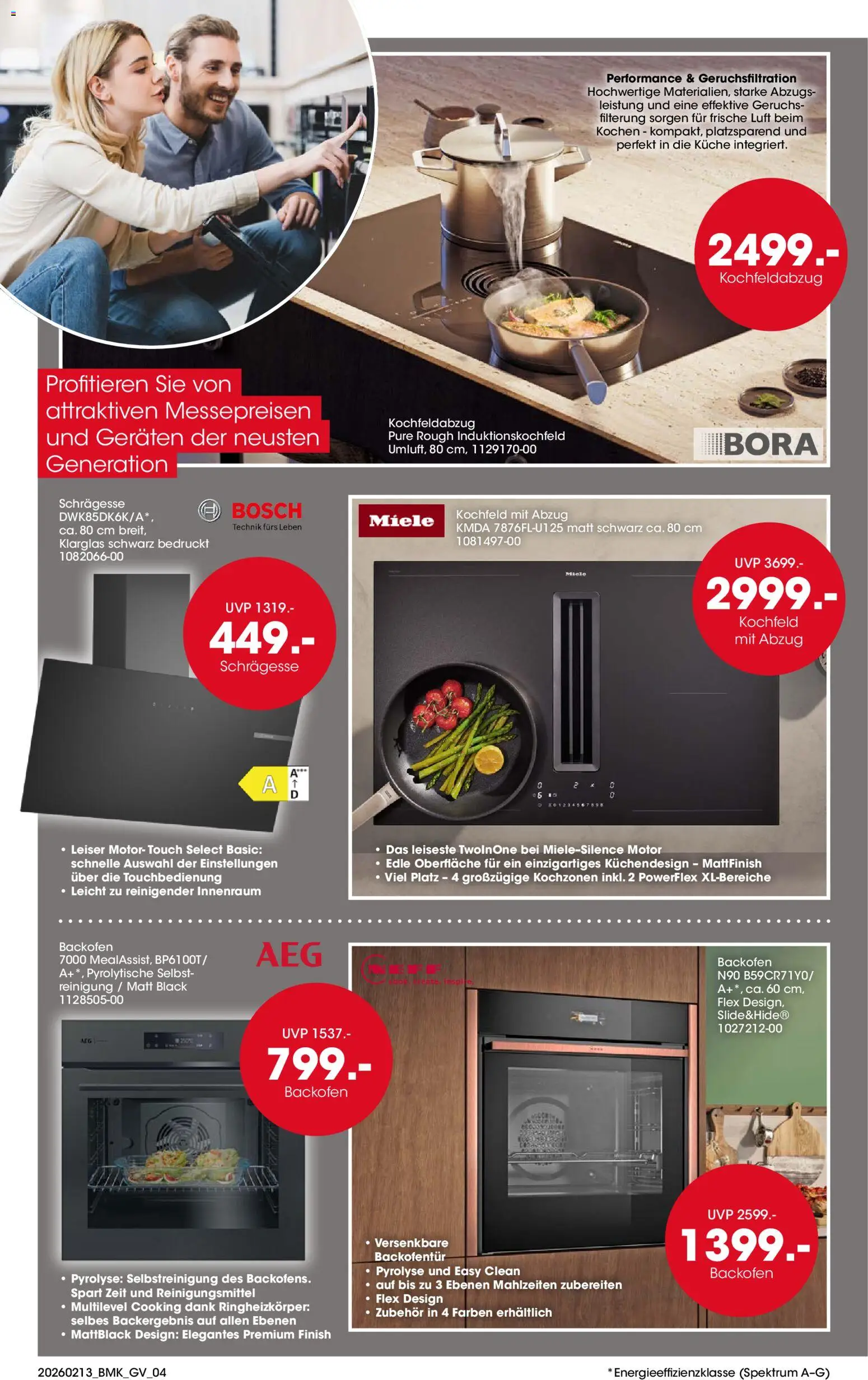 Möbel Martin Küchenmesse – gültig ab 13.02.2026 | Seite: 4 | Produkte: Miele, Kochfeld, Finish, Backofen