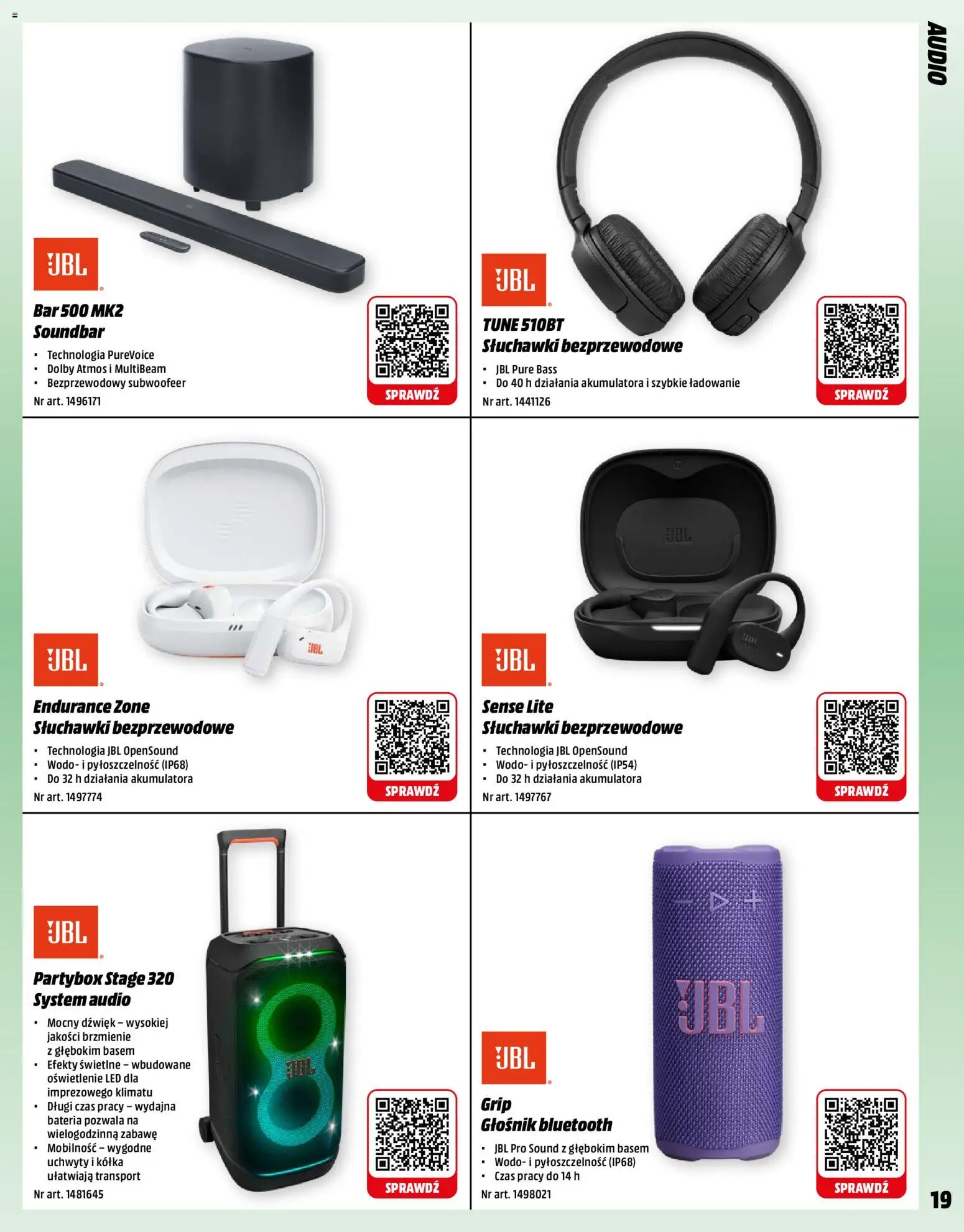 Media Markt promocje od 01.12.2025 | Strona: 19 | Produkty: Audio, Słuchawki bezprzewodowe, Bateria, Soundbar