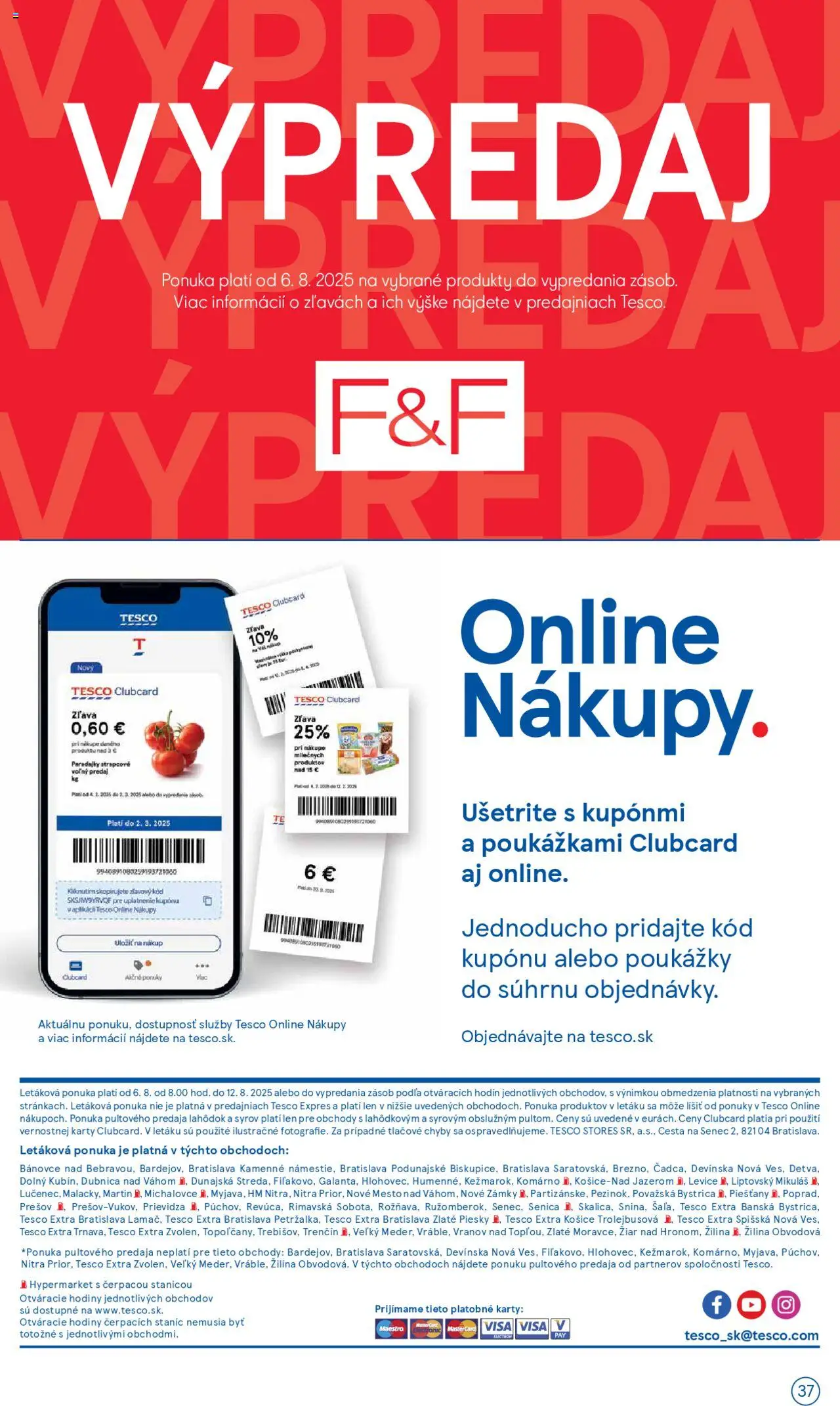 Tesco Hypermarket - leták │ platný od 06.08.2025 | Strana: 37 | Produkty: Hodiny, Paradajky