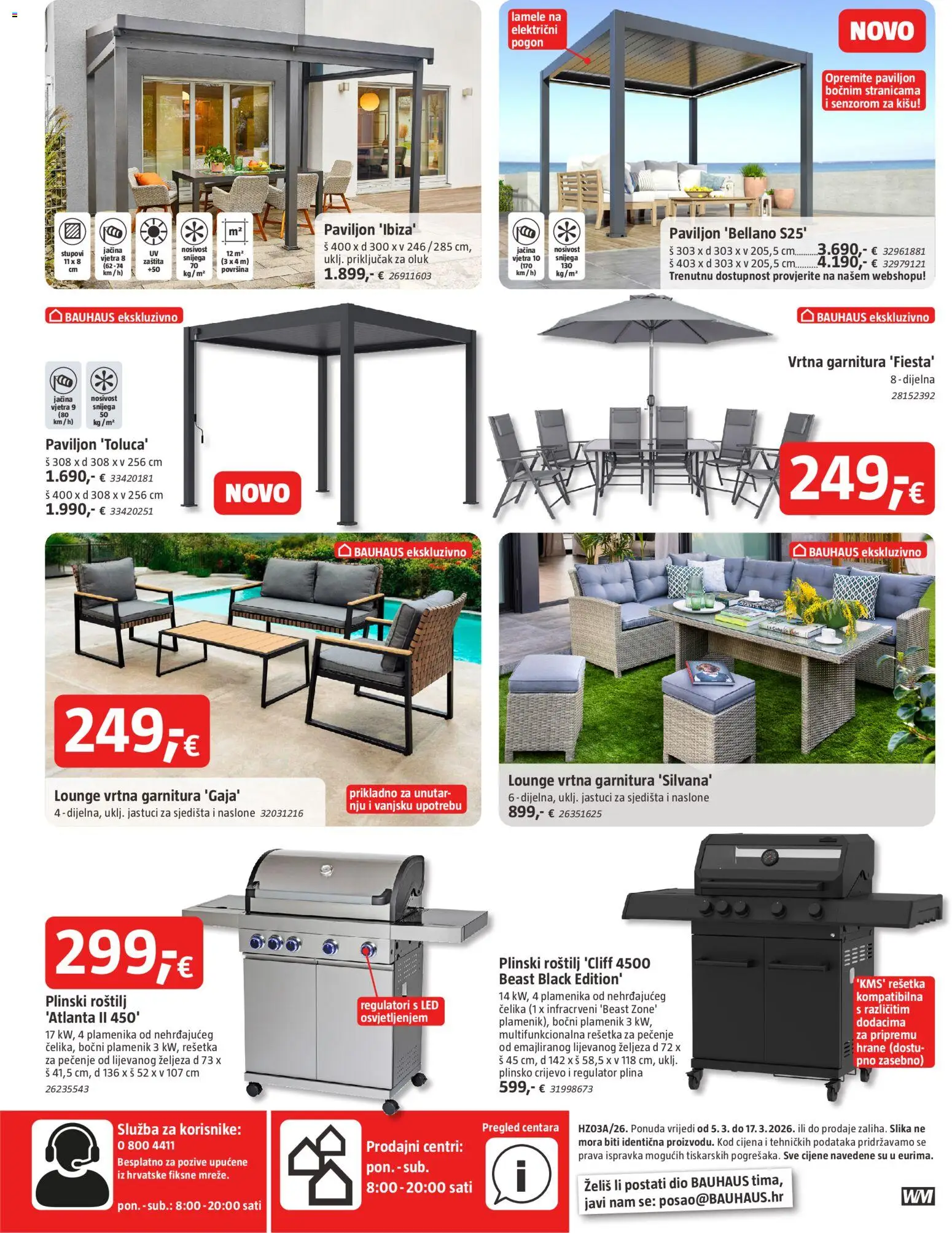 Bauhaus katalog | vrijedi od 05.03.2026 | Stranica: 16 | Proizvodi: Roštilj, Vrtna garnitura