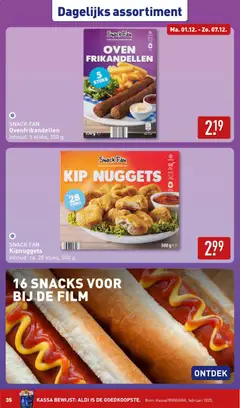 Aldi folder week 49 - Voorbeeld van een folder van Aldi, geldig van 01.12.2025 | Pagina: 35 | Producten: Snacks, Oven, Kip