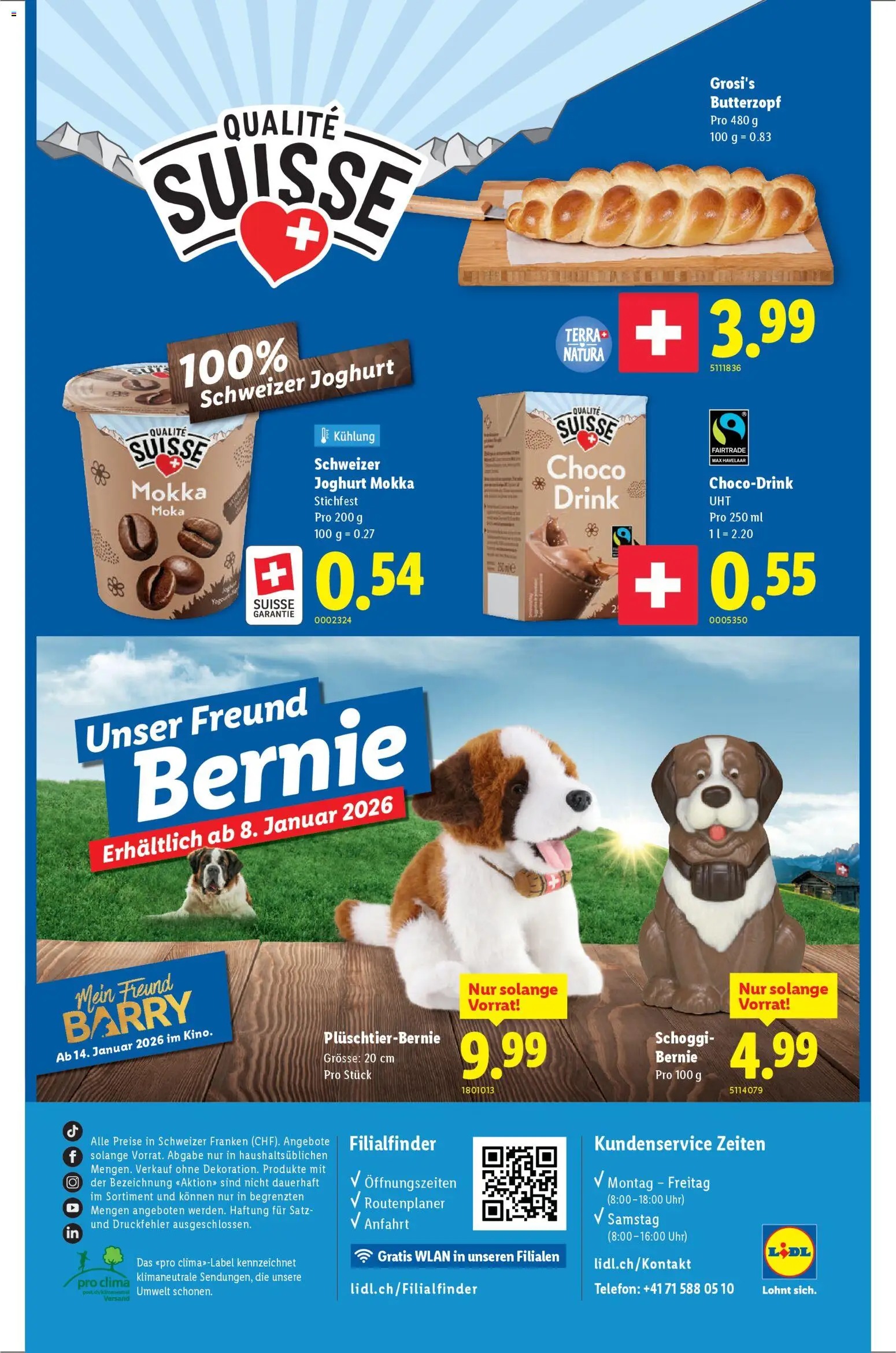 Lidl Aktionen Qualité Suisse – gültig ab 08.01.2026 | Seite: 4 | Produkte: Joghurt, Uhr