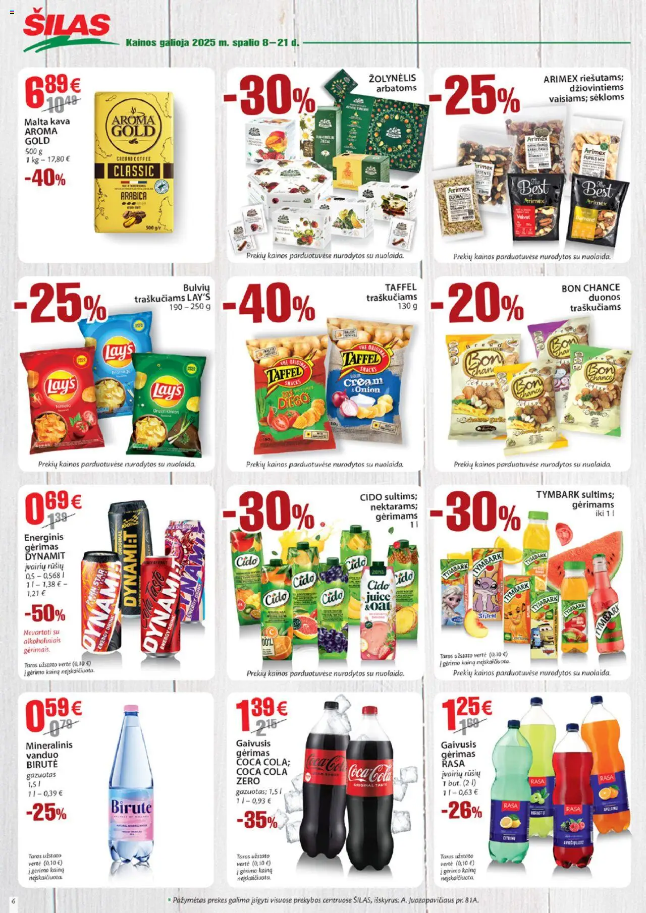 Šilas akcijos nuo 08.10.2025 | Puslapis: 6 | Prekių: Energinis gėrimas, Kava