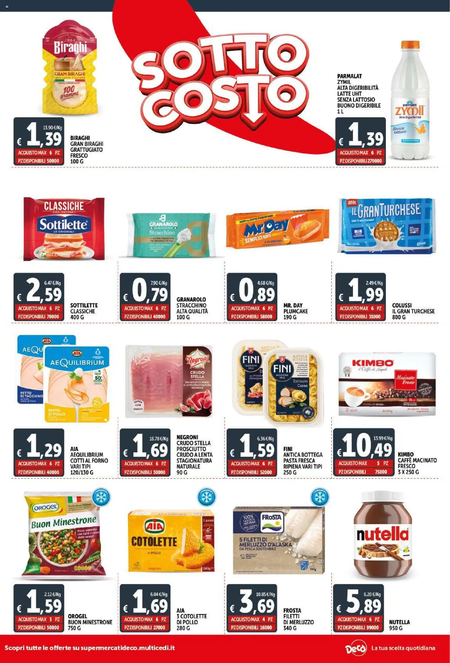 Volantino Decò del 30.01.2026 | Pagina: 2 | Prodotti: Minestrone, Plumcake, Forno, Macinato