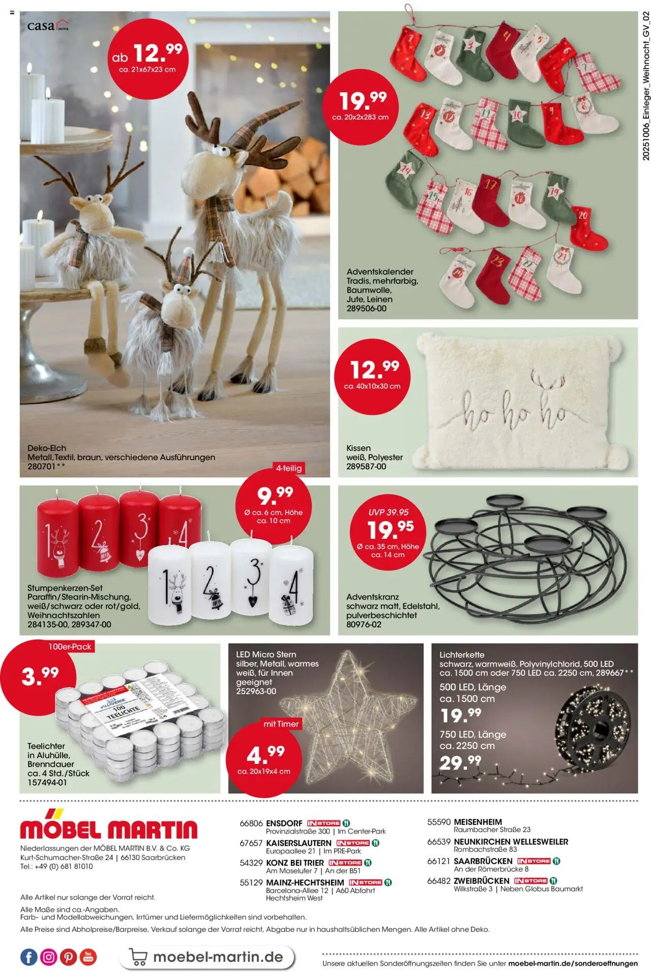 Möbel Martin Eröffnung Weihnachtsmarkt – gültig ab 06.10.2025 | Seite: 2 | Produkte: Kissen