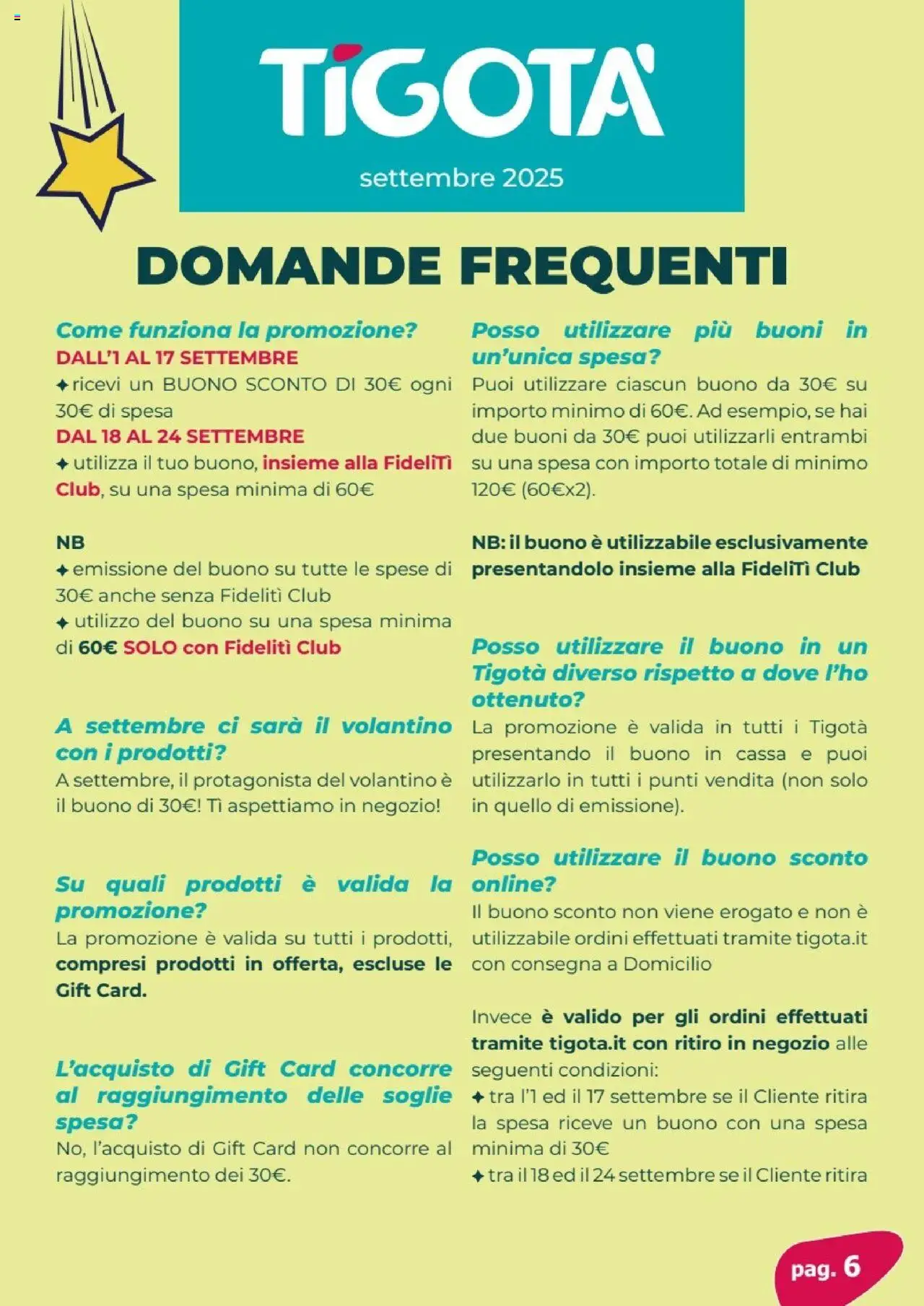 Volantino Tigotà del 01.10.2025 | Pagina: 6