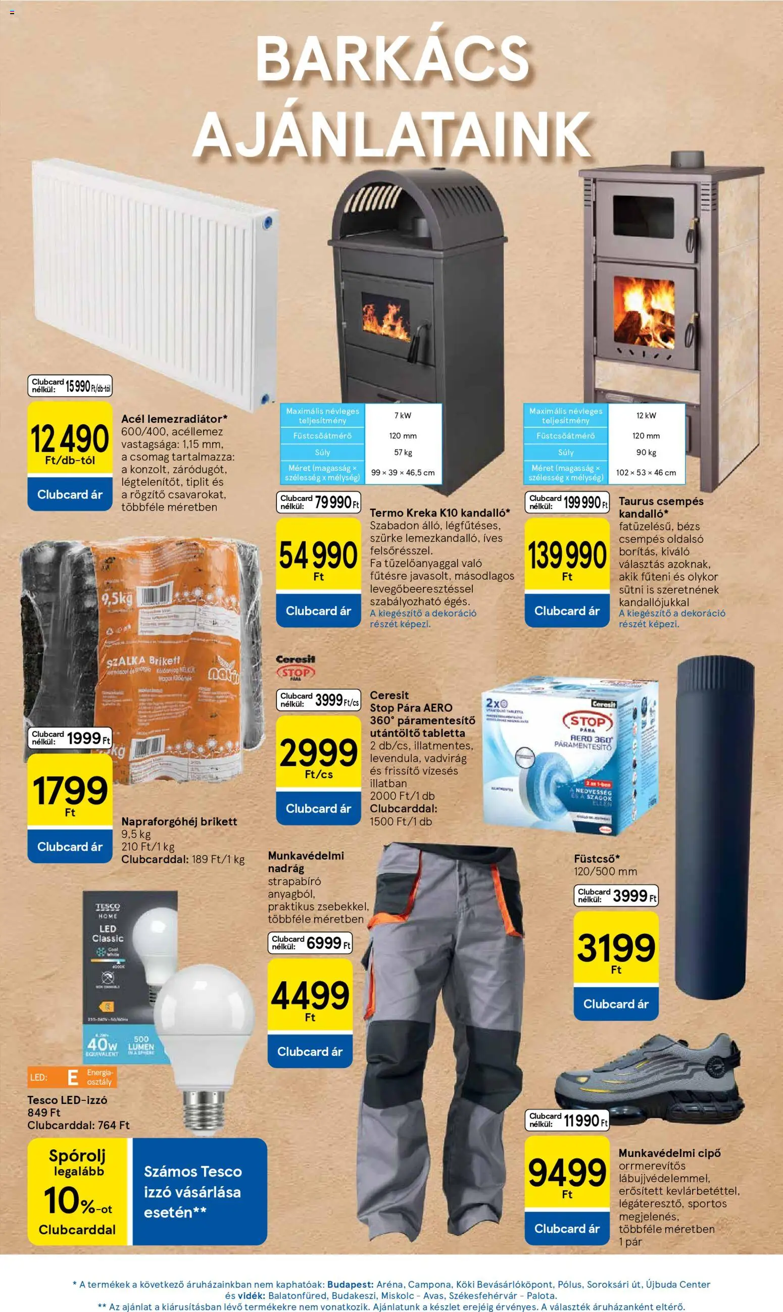 Tesco akciós ujság - amely érvényes a következő dátumtól: 08.01.2026 | Oldal: 31 | Termékek: Páramentesítő, Munkavédelmi cipő, Izzó, Dekoráció