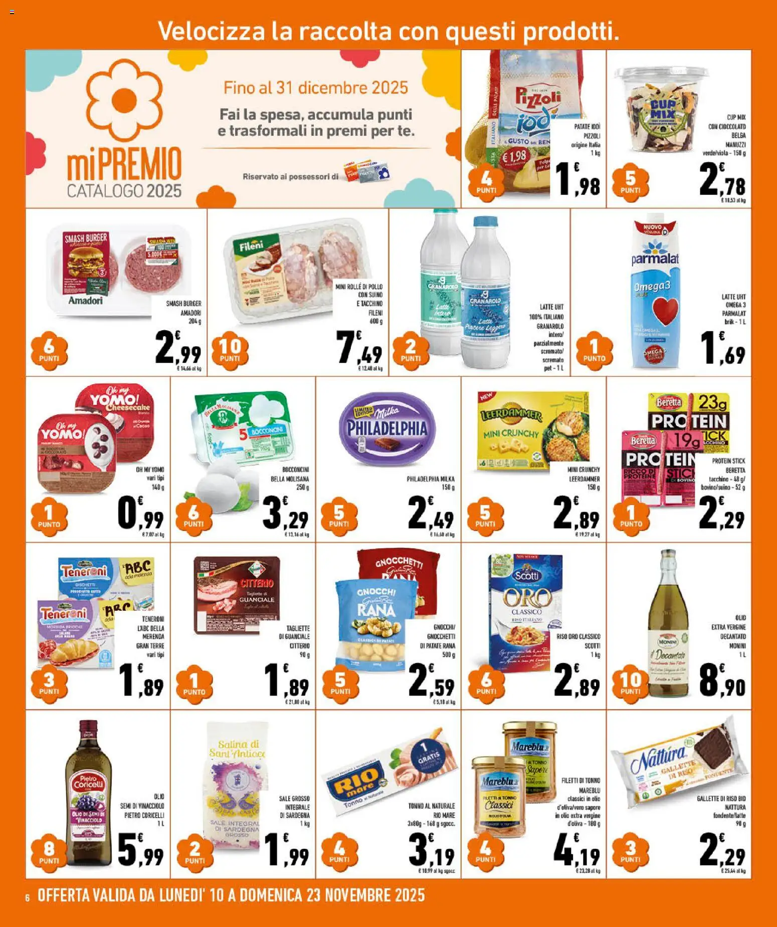 Volantino Conad del 12.11.2025 | Pagina: 6 | Prodotti: Tacchino, Latte, Olio, Olive