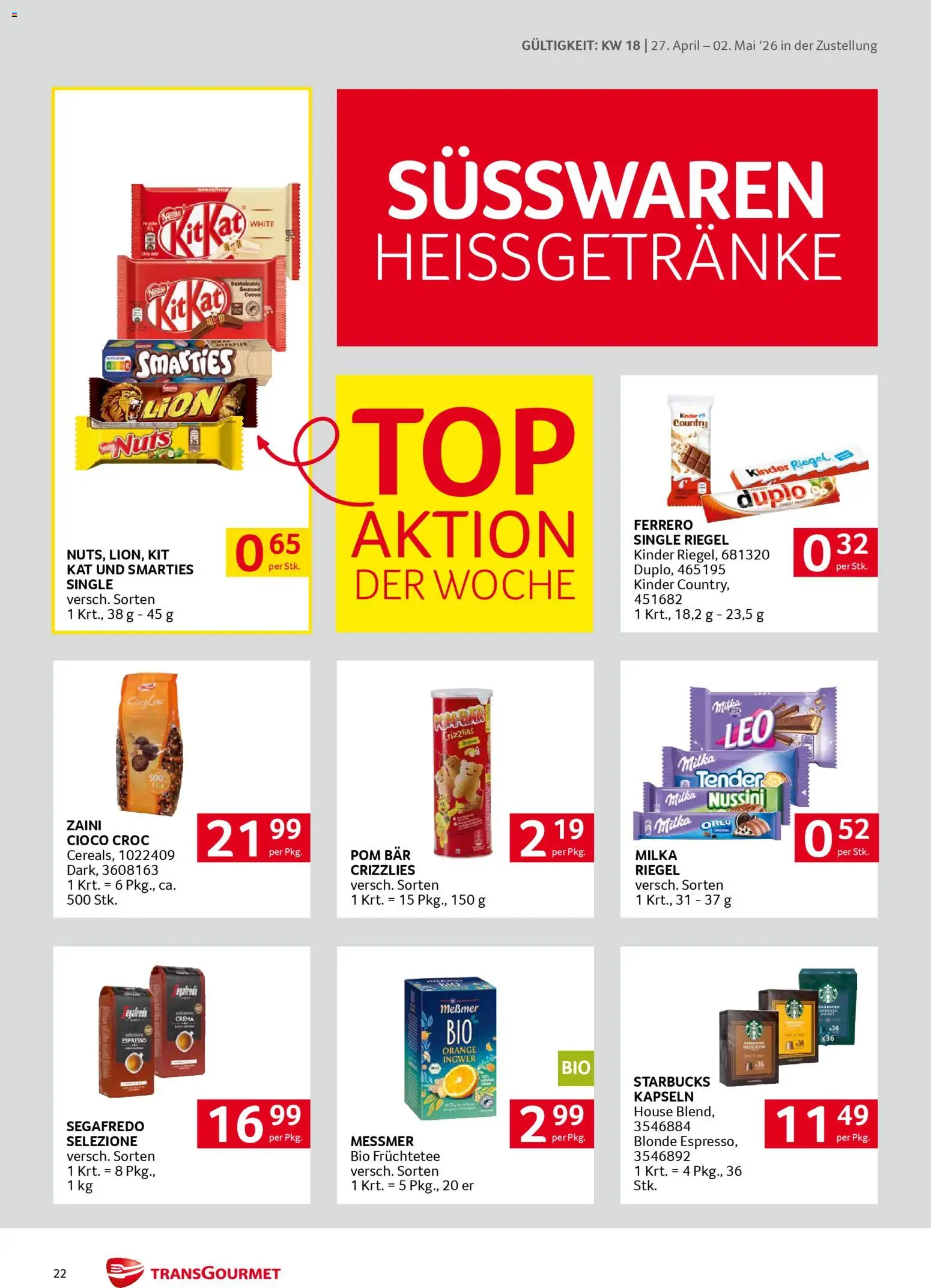 Transgourmet Zustellaktion gültig ab 27.04.2026 | Seite: 22