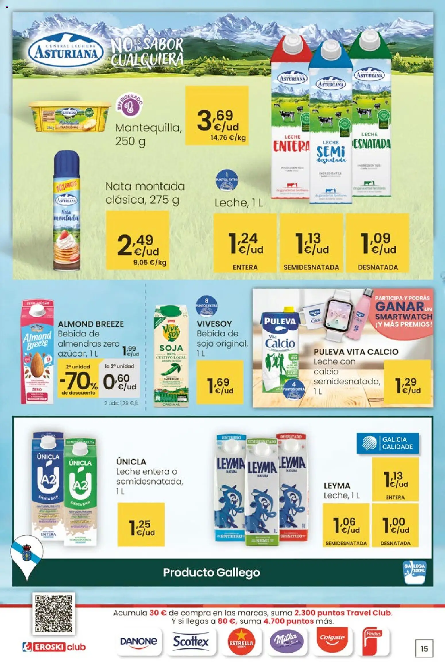 Eroski - Quieres ahorrar conmigo │ válido desde el 26.03.2026 | Página: 15 | Productos: Leche entera, Leche