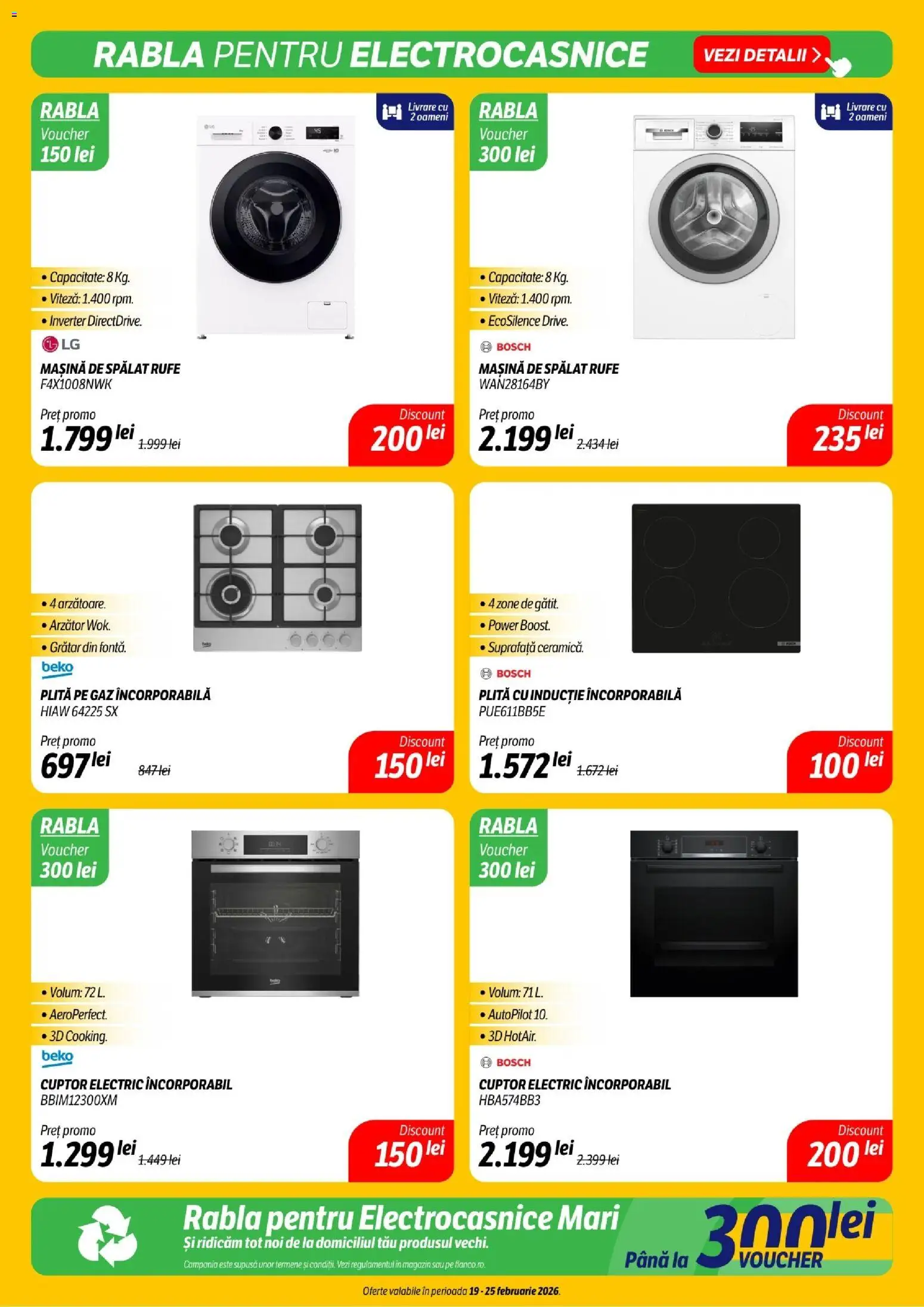 Noul catalog Flanco – valabil de la 19.02.2026 | Pagină: 15 | Produse: Mașină De Spălat, Cuptor, Plită, Grătar