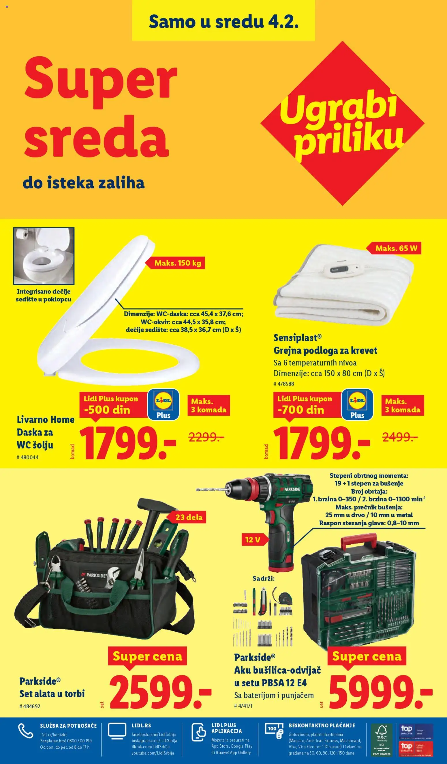 Lidl katalog - važi od 29.01.2026 | Strana: 68 | Proizvode: Krevet, Set alata, Parkside, Wc