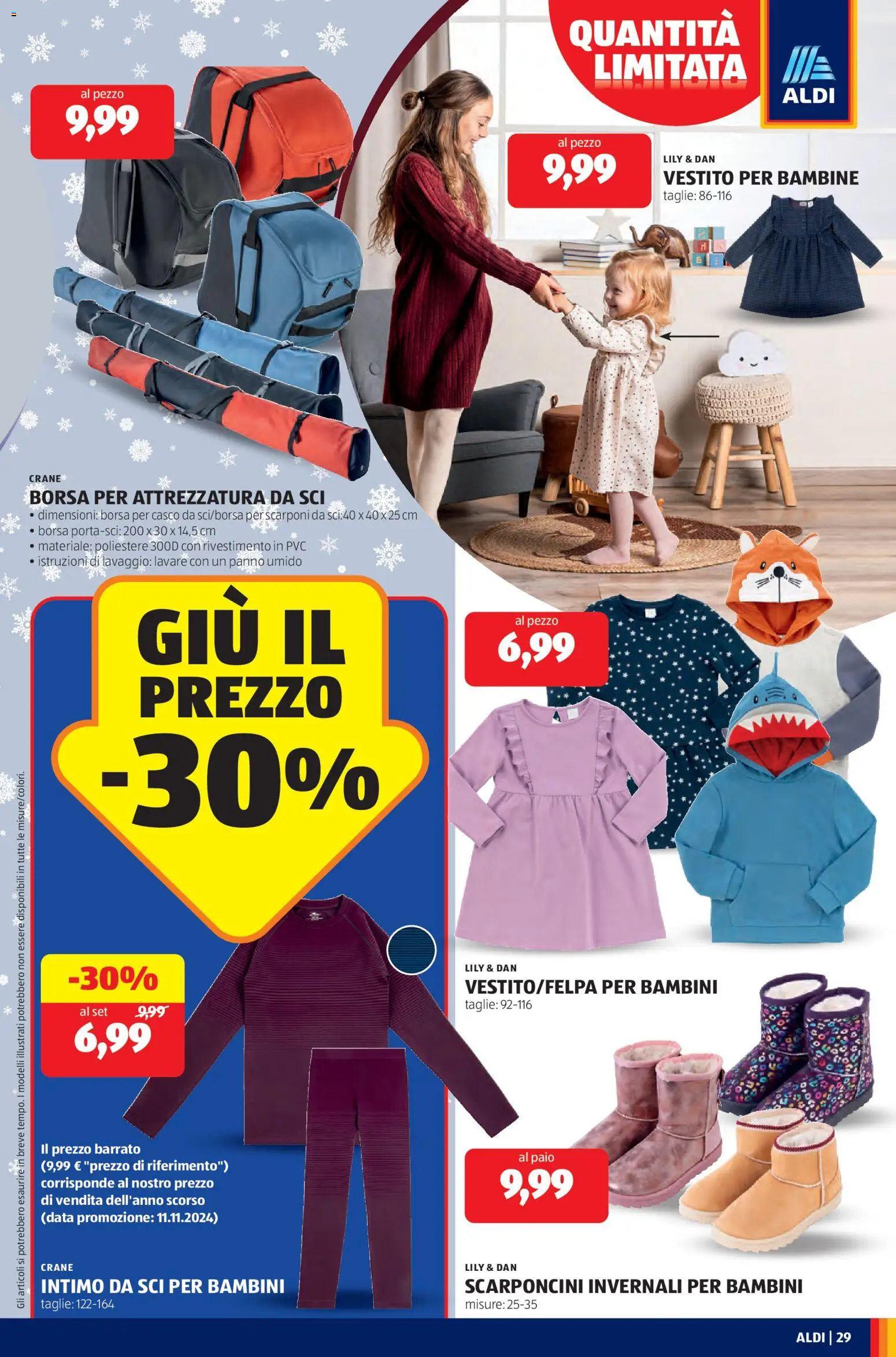 Volantino Aldi del 17.11.2025 | Pagina: 29 | Prodotti: Intimo, Vestito, Data, Scarponi