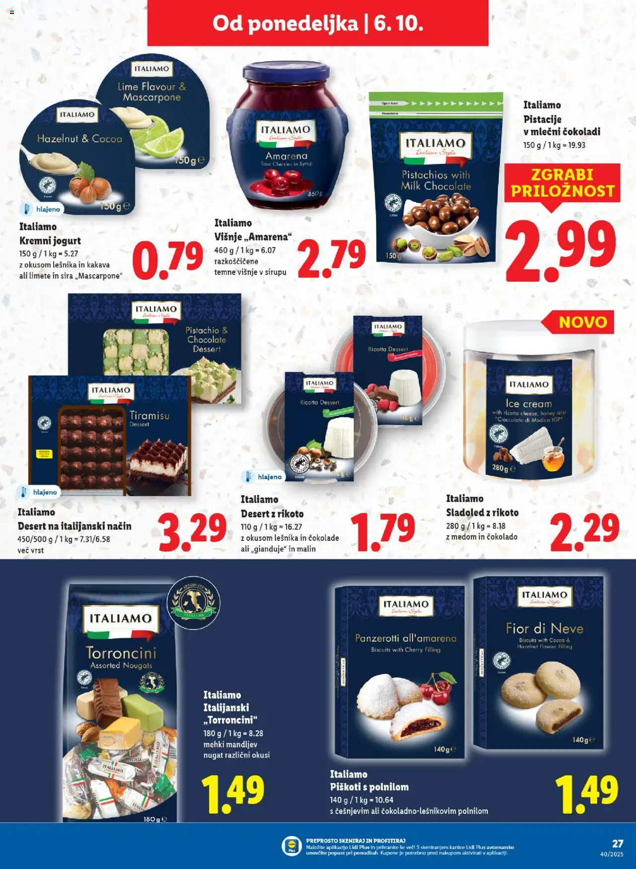 Novi Lidl katalog ponudbe – veljaven od 02.10.2025 | Stran: 51 | Izdelki: Pistacije, Jogurt, Piskoti, Sladoled