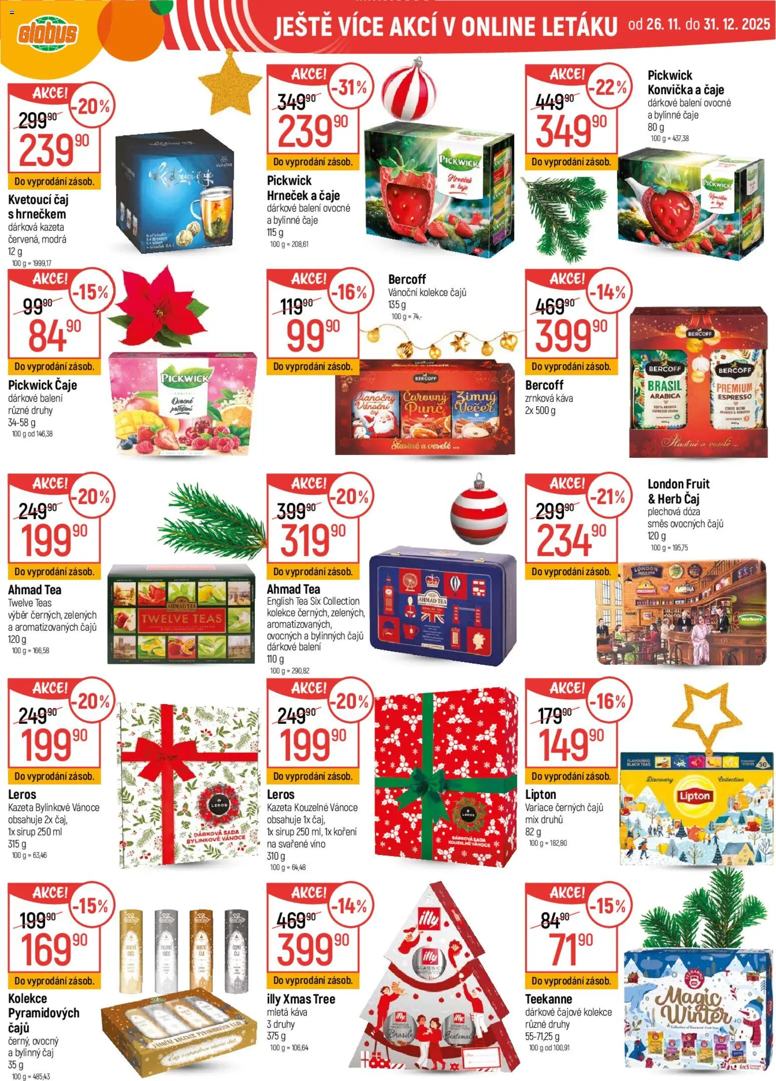 Globus leták od 27.12.2025 | Strana: 28 | Produkty: Globus, Svařené víno, Čaj, Ahmad tea