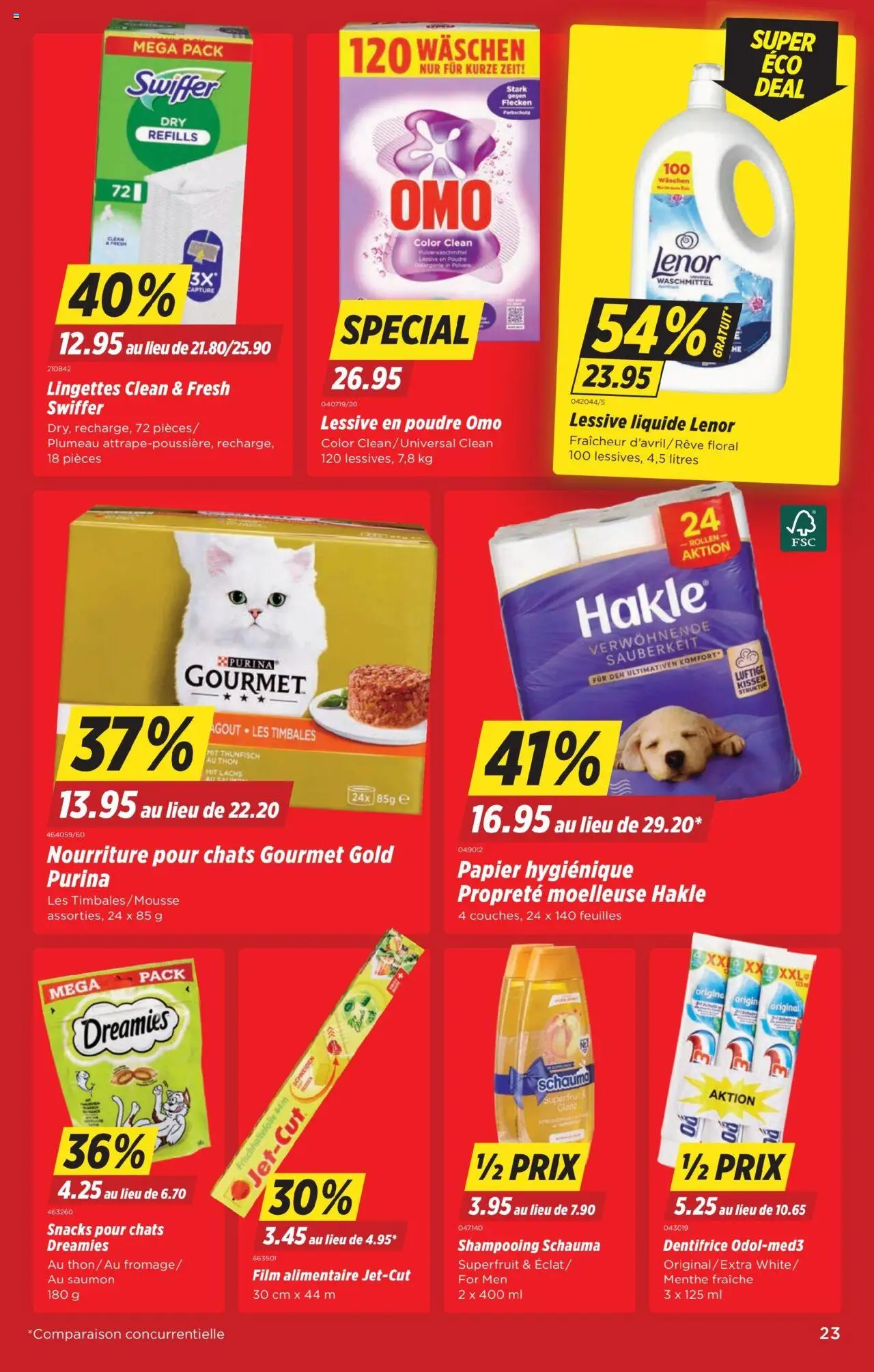 Denner Aktionen FR ab 12.08.2025 | Seite: 23 | Produkte: Kissen, Shampoo, Waschmittel, Lachs
