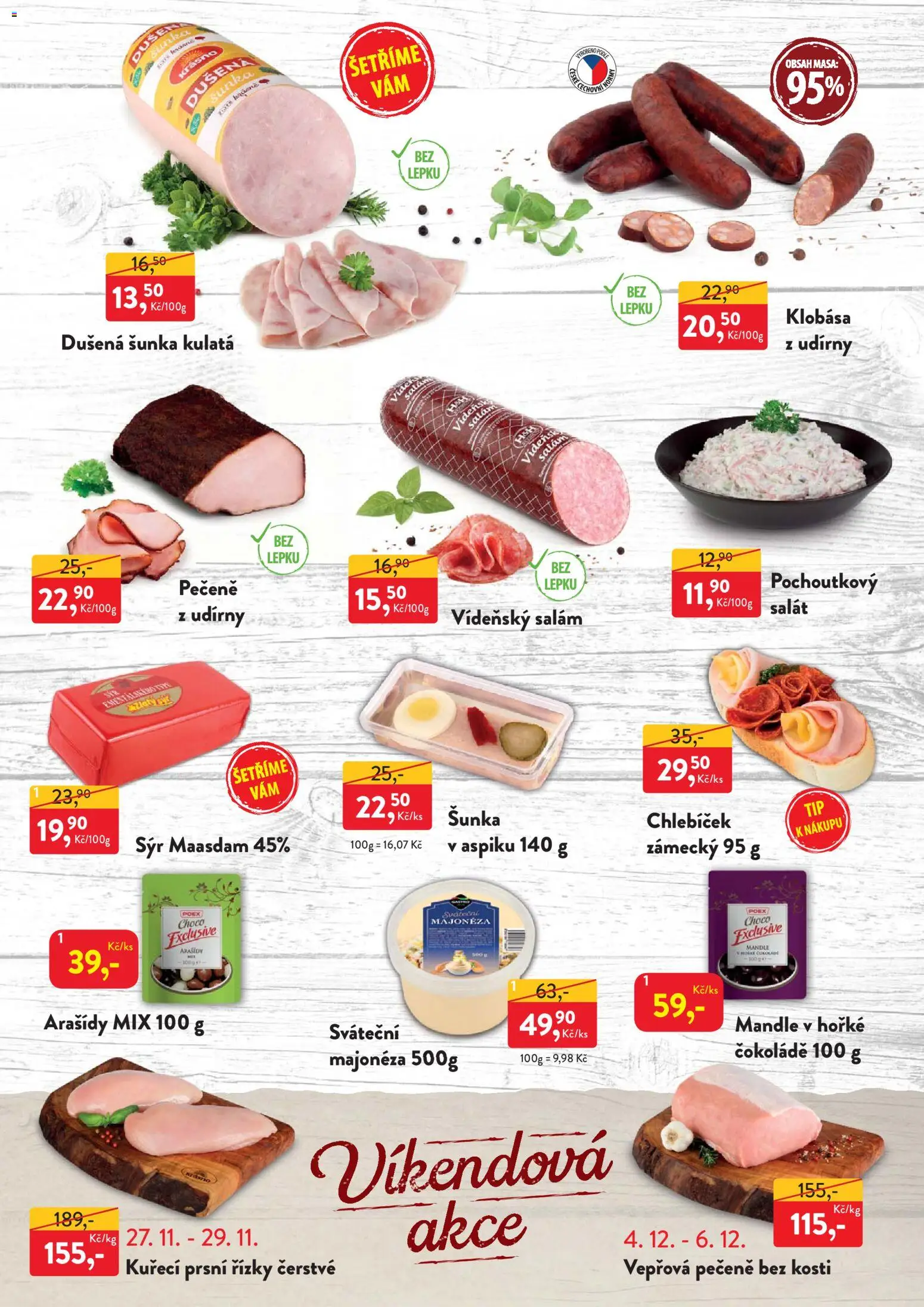 MP Krásno leták od 24.11.2025 | Strana: 4 | Produkty: Šunka, Salát, Klobása, Majonéza