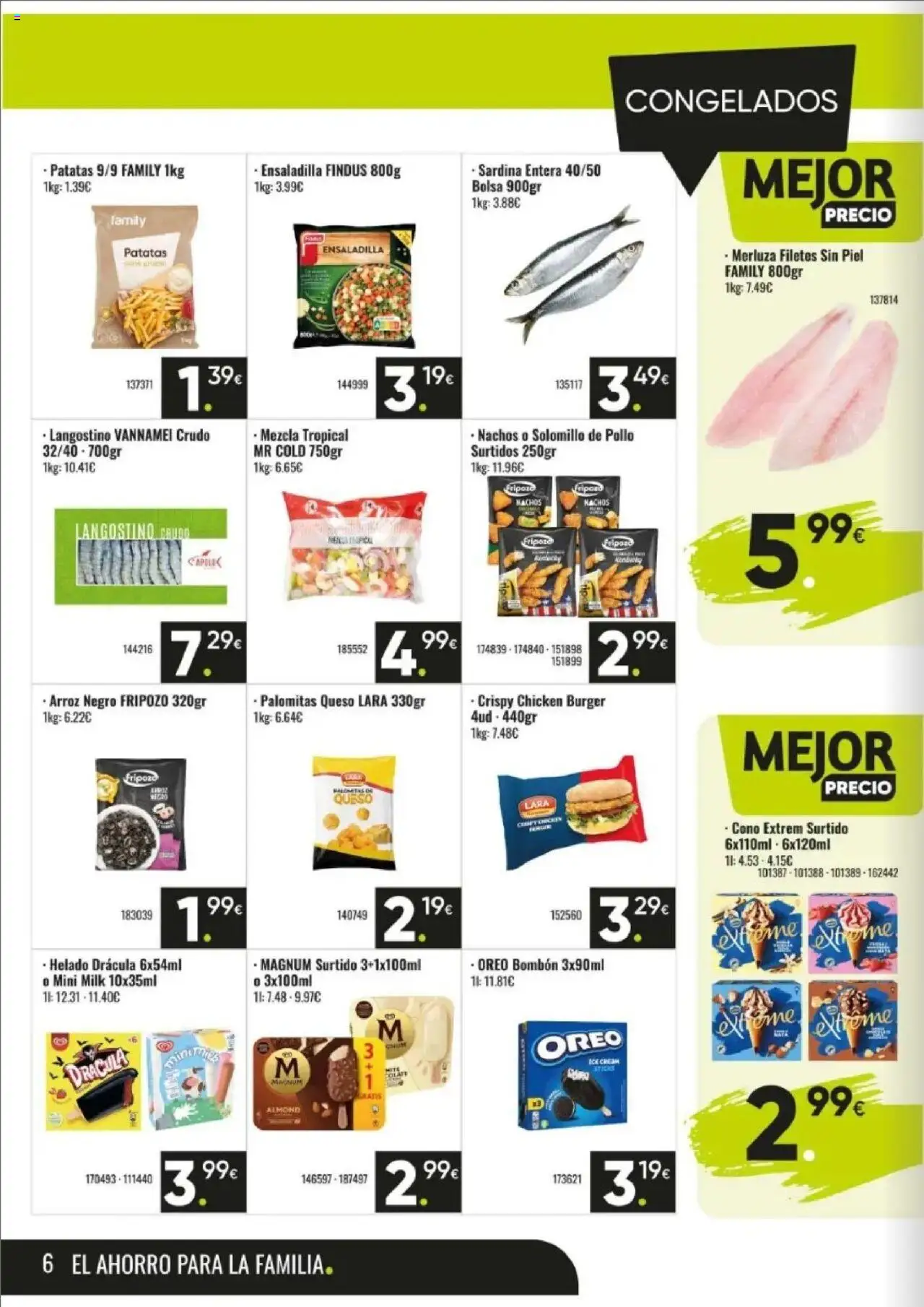 Family Cash folleto │ válido desde el 11.08.2025 | Página: 6 | Productos: Καλτσάκια μισά, Queso, Helado, Bolsa