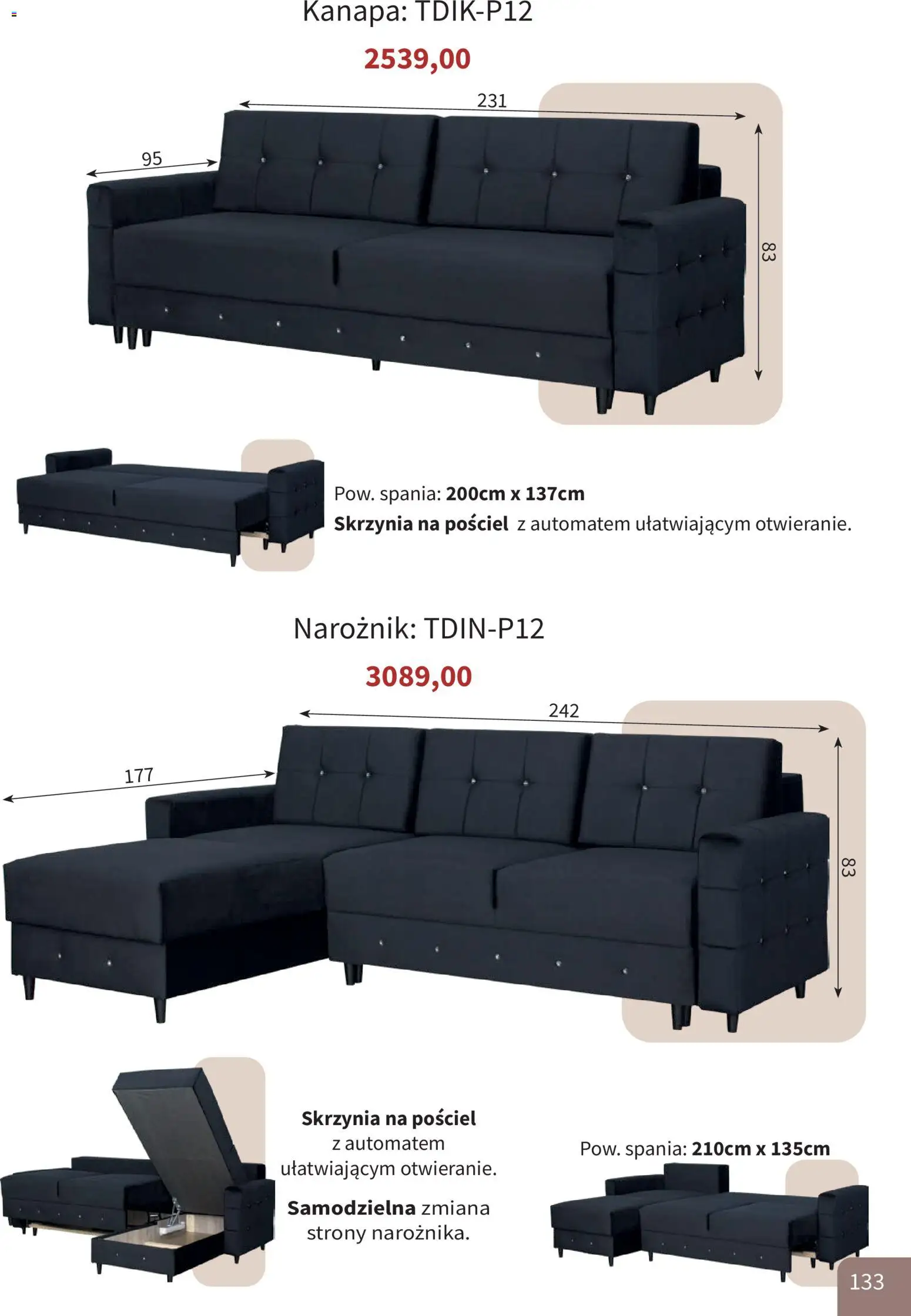 Bodzio Katalog od 01.01.2026 | Strona: 133 | Produkty: Pościel, Kanapa