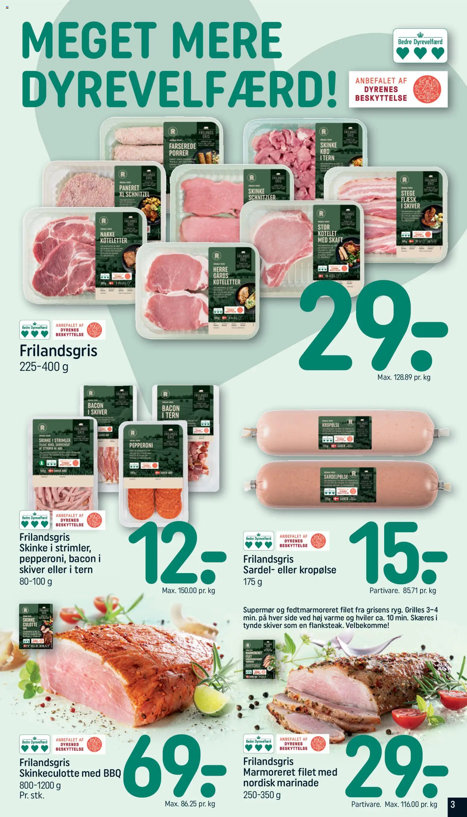 Rema 1000 tilbudsavis – gyldig fra 07.04.2026 | Side: 3 | Produkter: Porrer, Schnitzler, Bacon, Søm