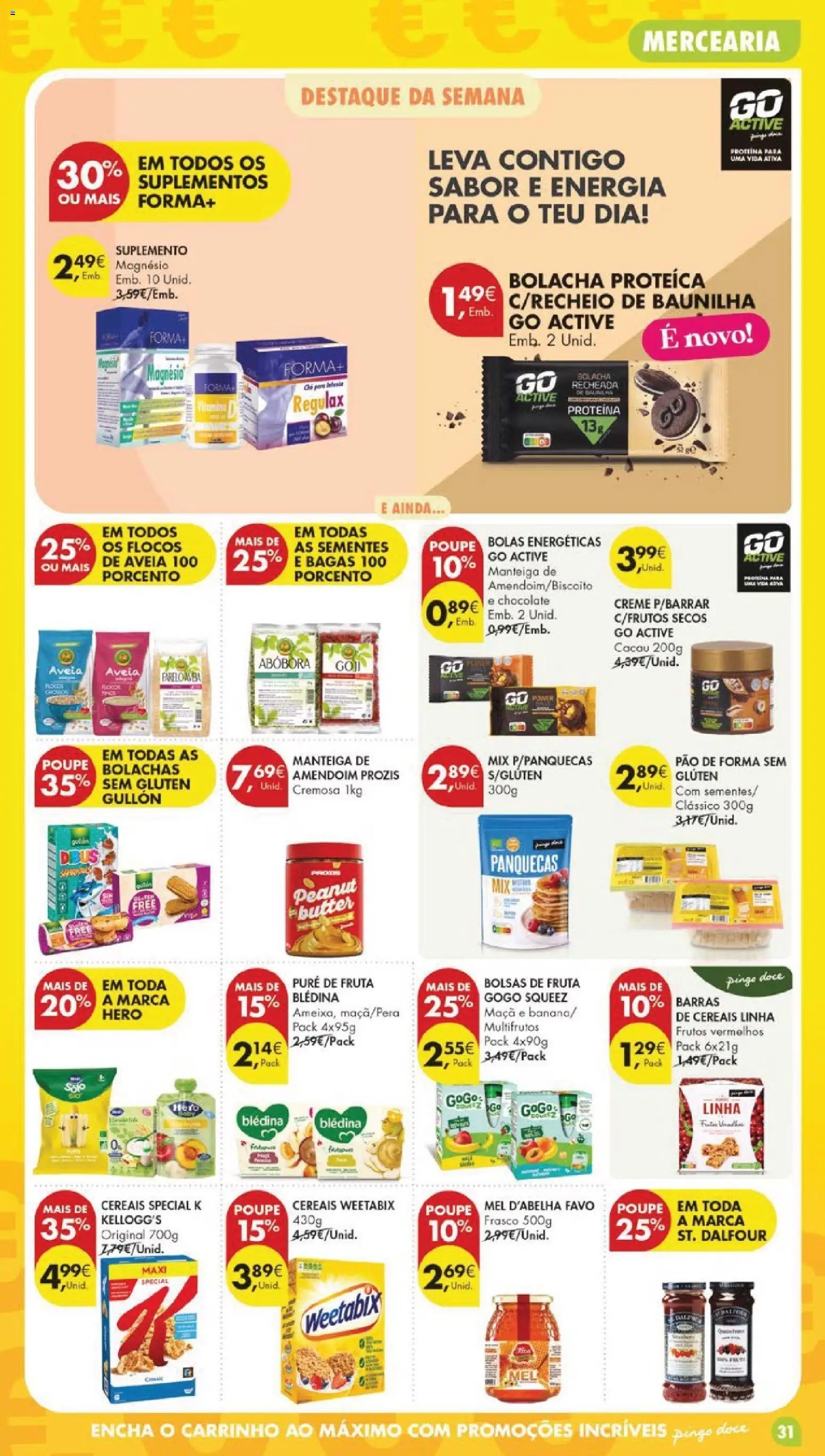Pingo Doce folheto │ válido de 28.04.2026 | Página: 33 | Produtos: Barras de cereais, Pão, Maça, Flocos