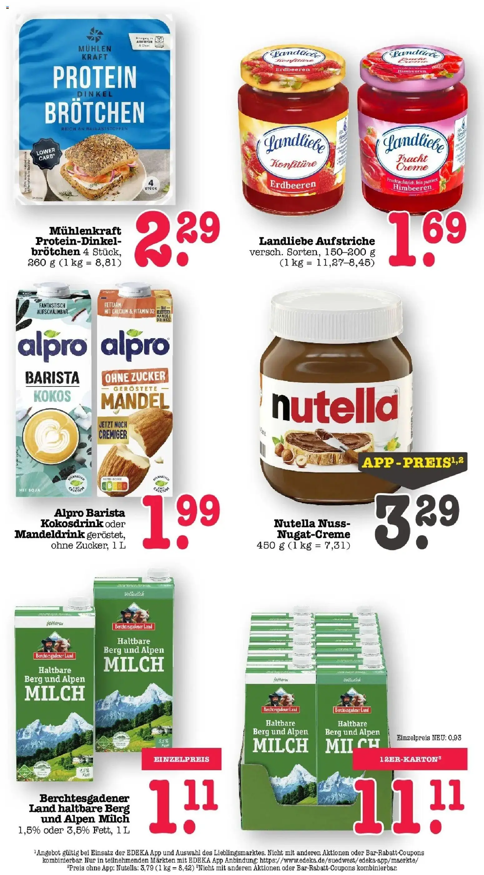 E center Prospekt Mainz-Weisenau	 – gültig ab 12.04.2026 | Seite: 26 | Produkte: Himbeeren, Milch, Alpro, Erdbeeren