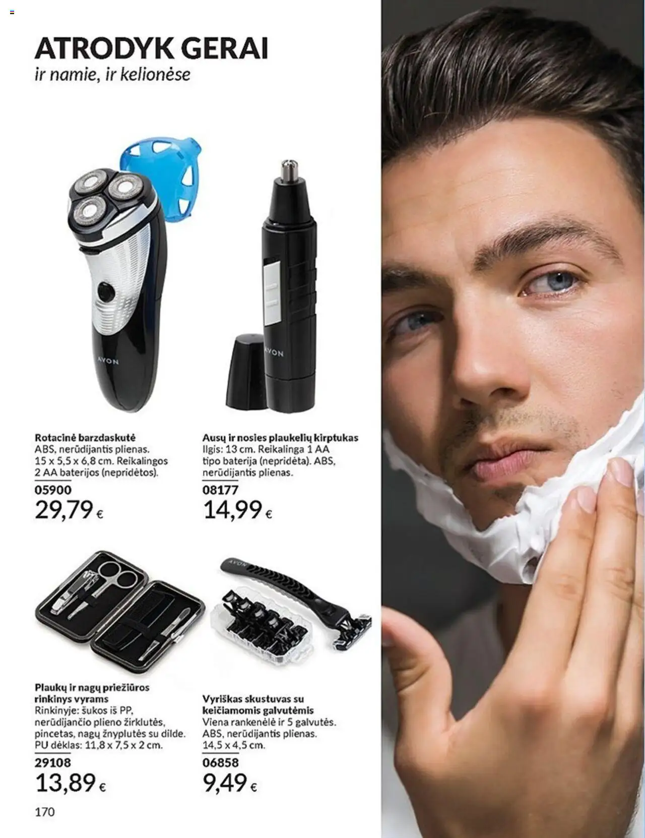 AVON leidinys│galioja nuo 01.07.2025 | Puslapis: 170 | Prekių: Skustuvas, Dėklas, Baterija