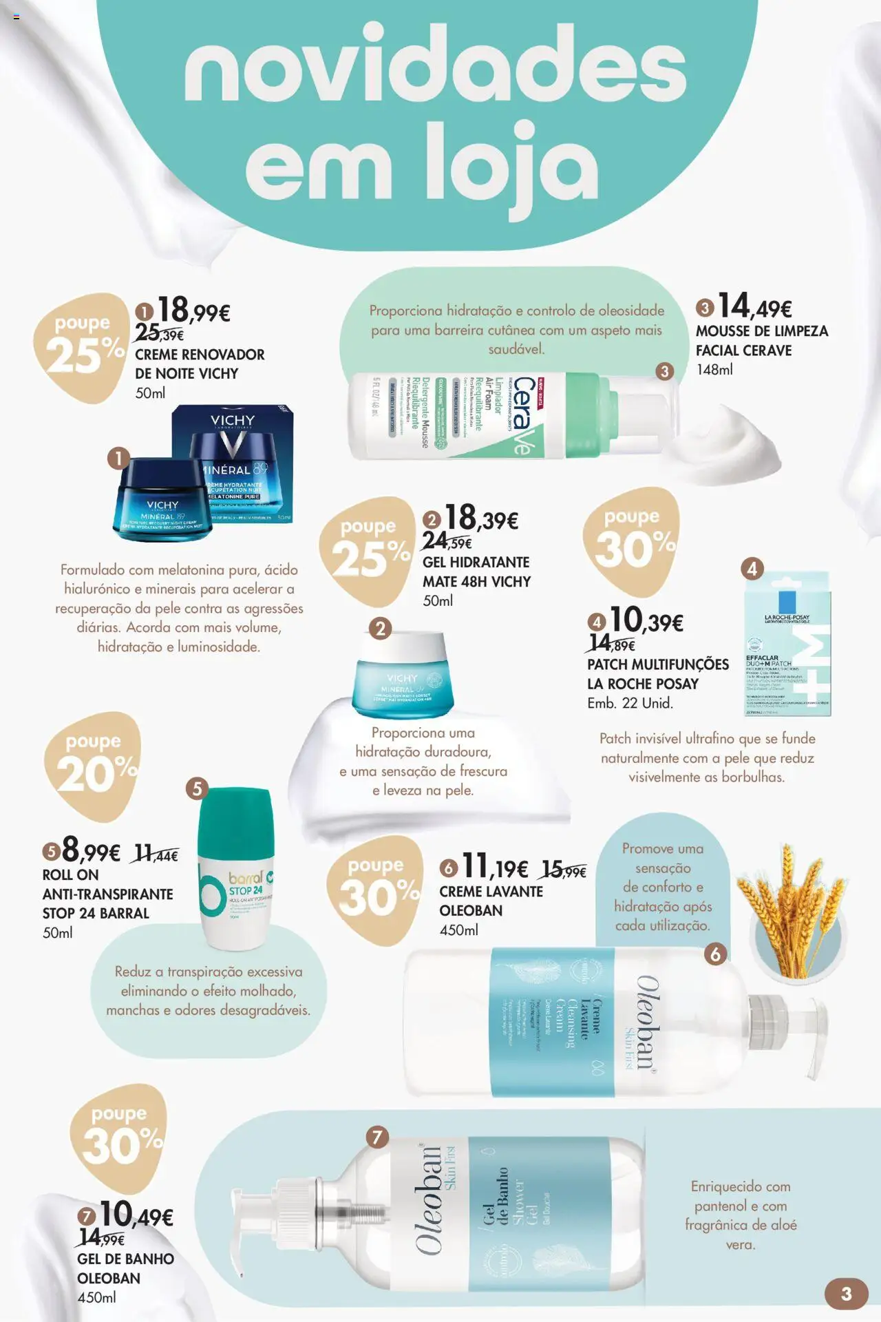 Pingo Doce - Bem Estar Especial Beleza Lojas │ válido de 23.09.2025 | Página: 3 | Produtos: Antitranspirante, Detergente, Melatonina, Creme