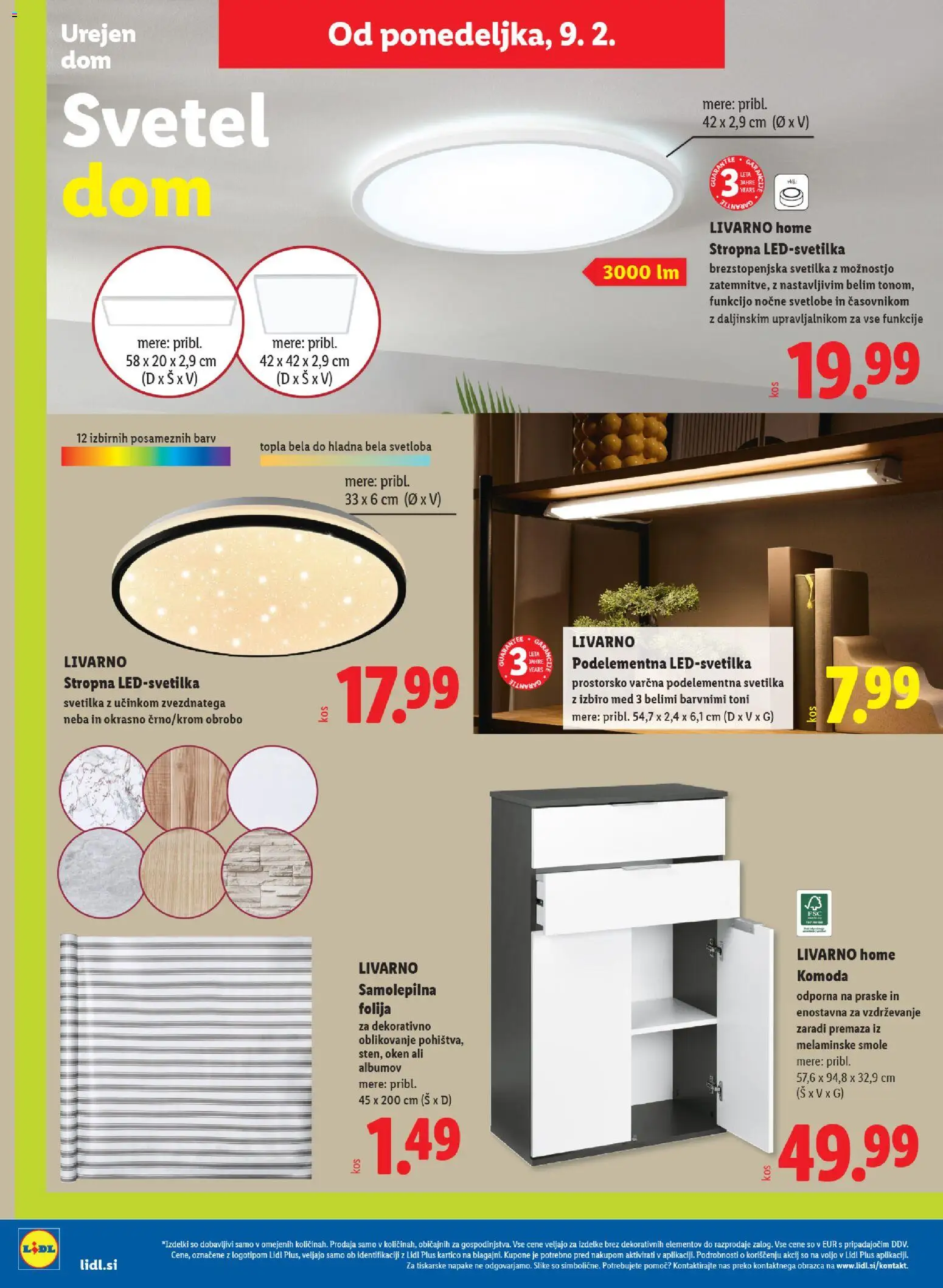 Novi Lidl katalog ponudbe – veljaven od 05.02.2026 | Stran: 52 | Izdelki: Komoda, Svetilka, Folija
