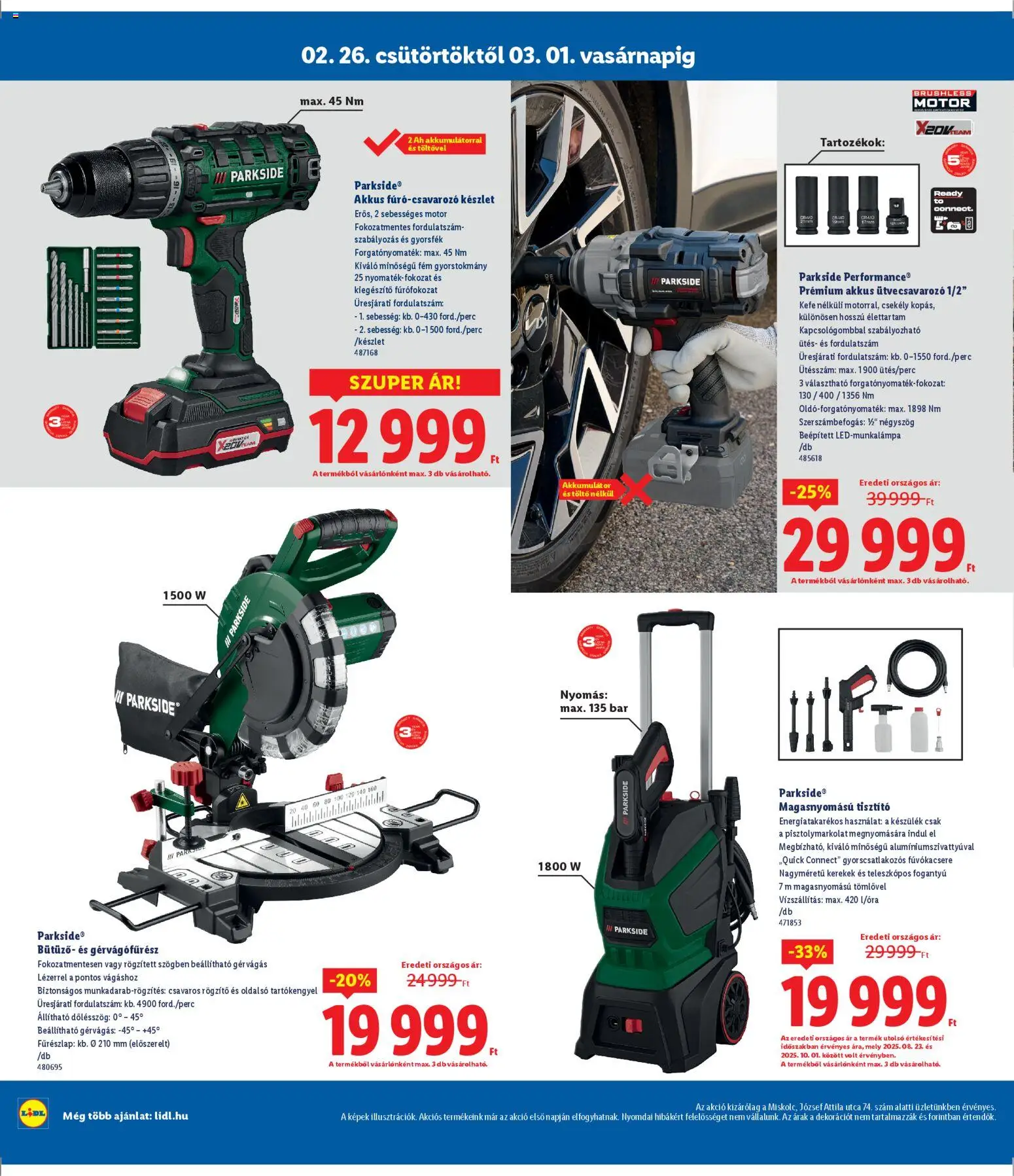 Lidl akciós ujság - amely érvényes a következő dátumtól: 26.02.2026 | Oldal: 10 | Termékek: Parkside, Akkumulátor, Töltő, Kefe